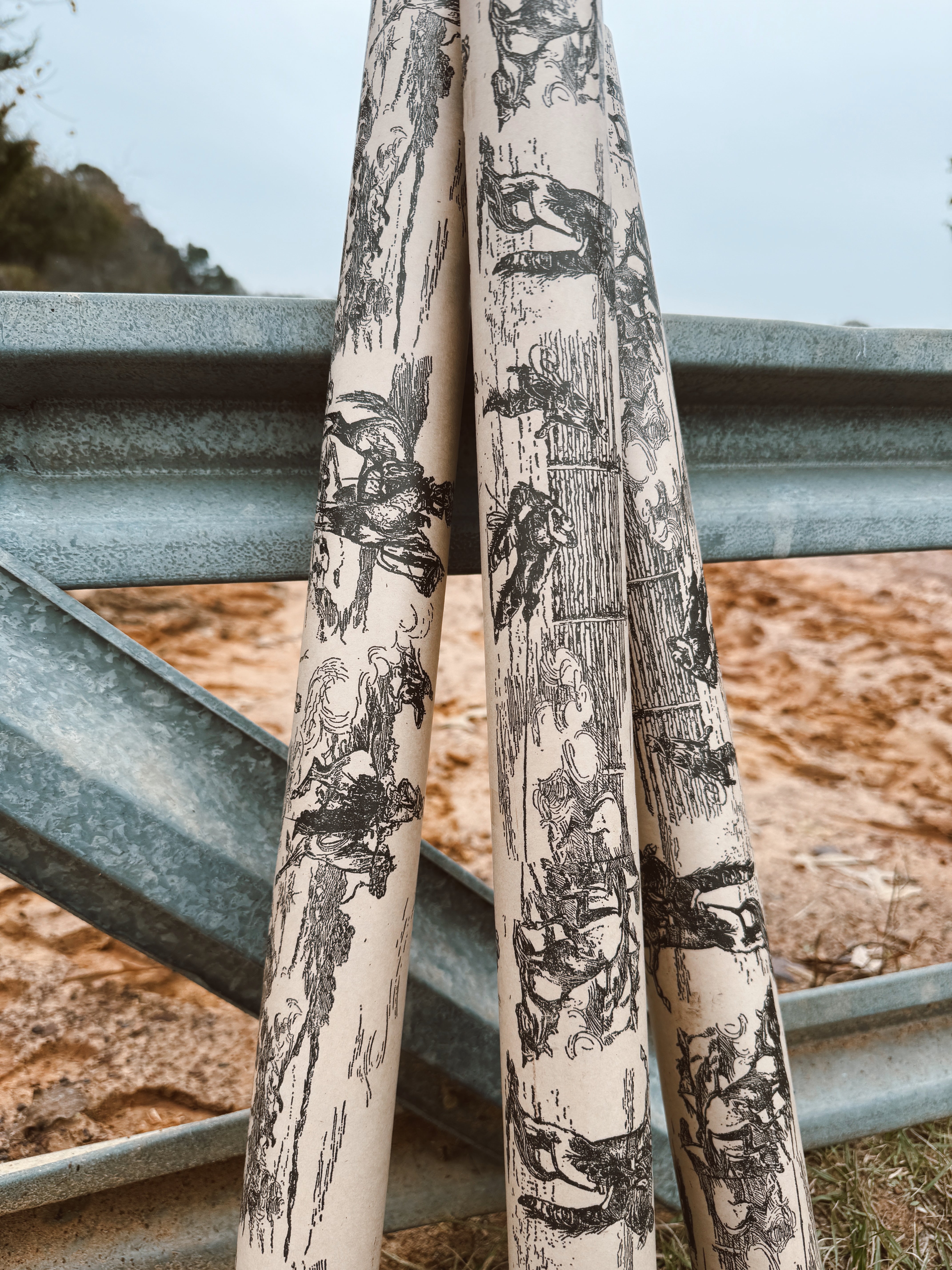 The Cowboy Christmas Wrapping Paper - black