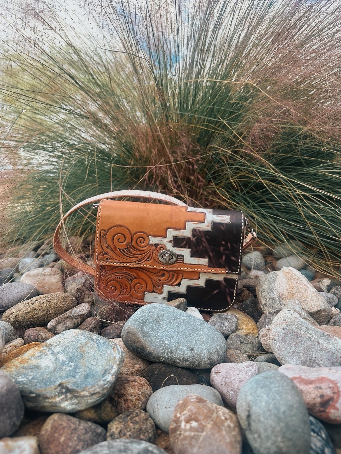 The Maddog Leather Aztec Purse