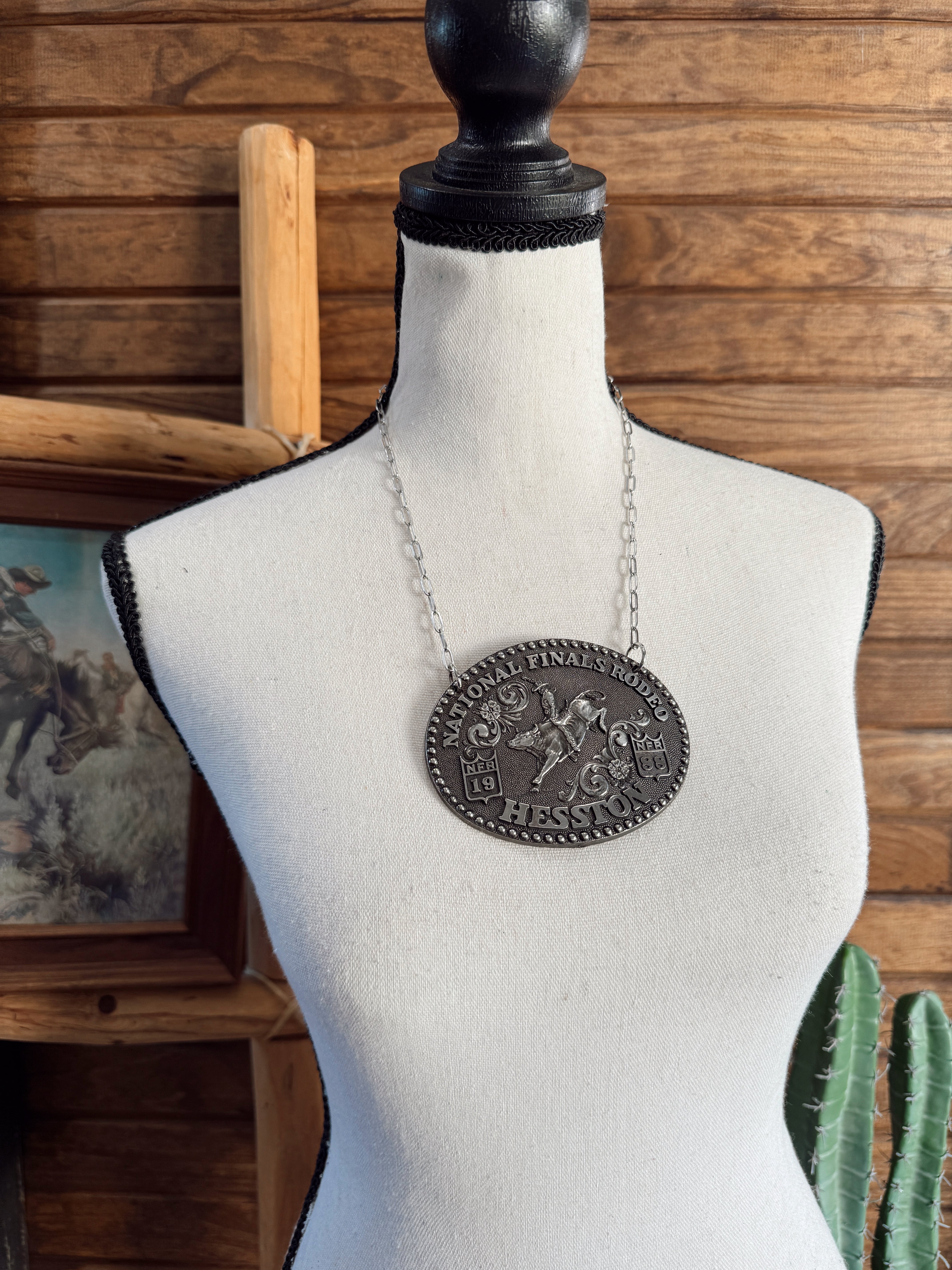 The Bull National Finals Rodeo Buckle Necklace