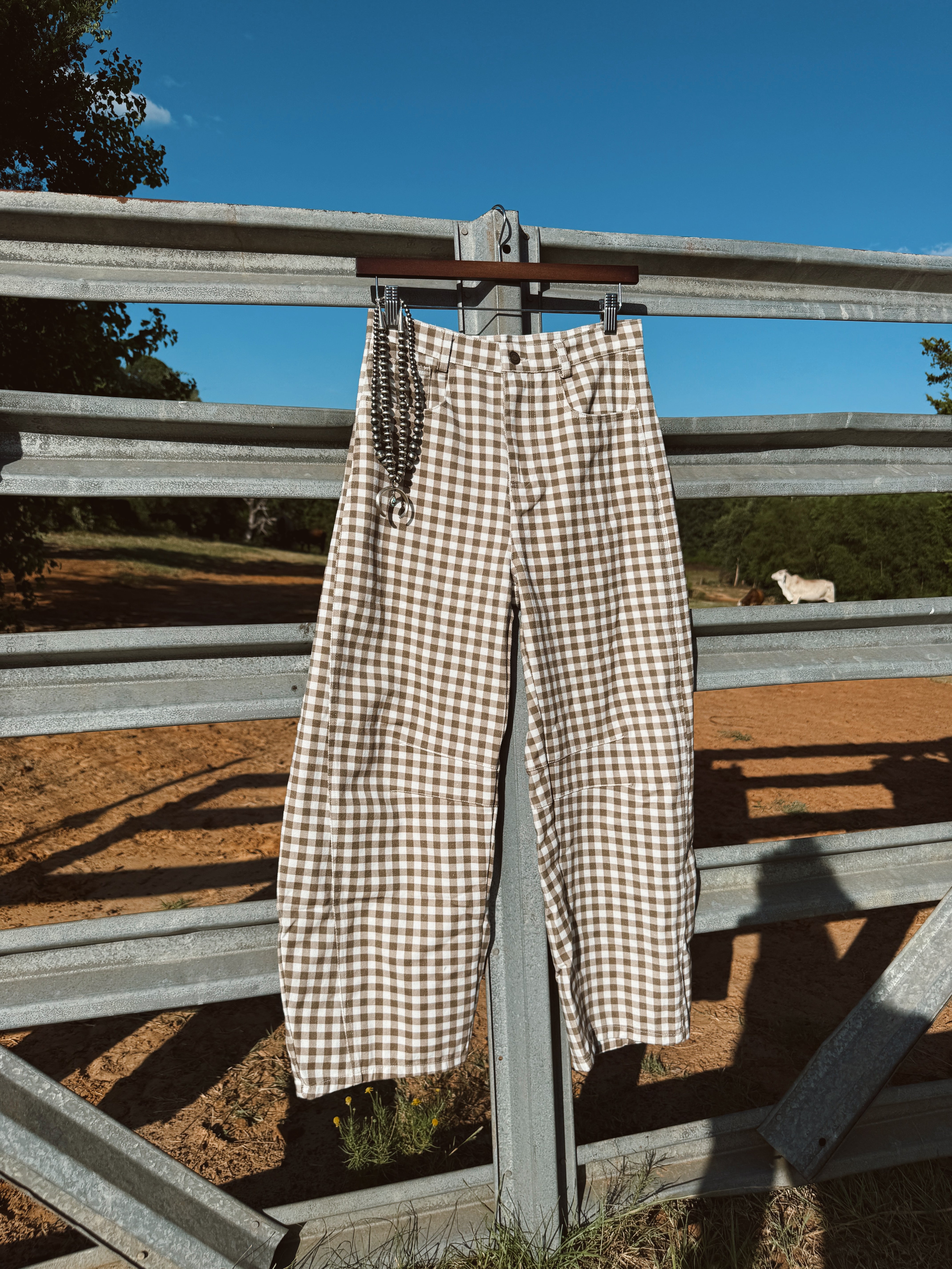 The Gingham Pants - Brown
