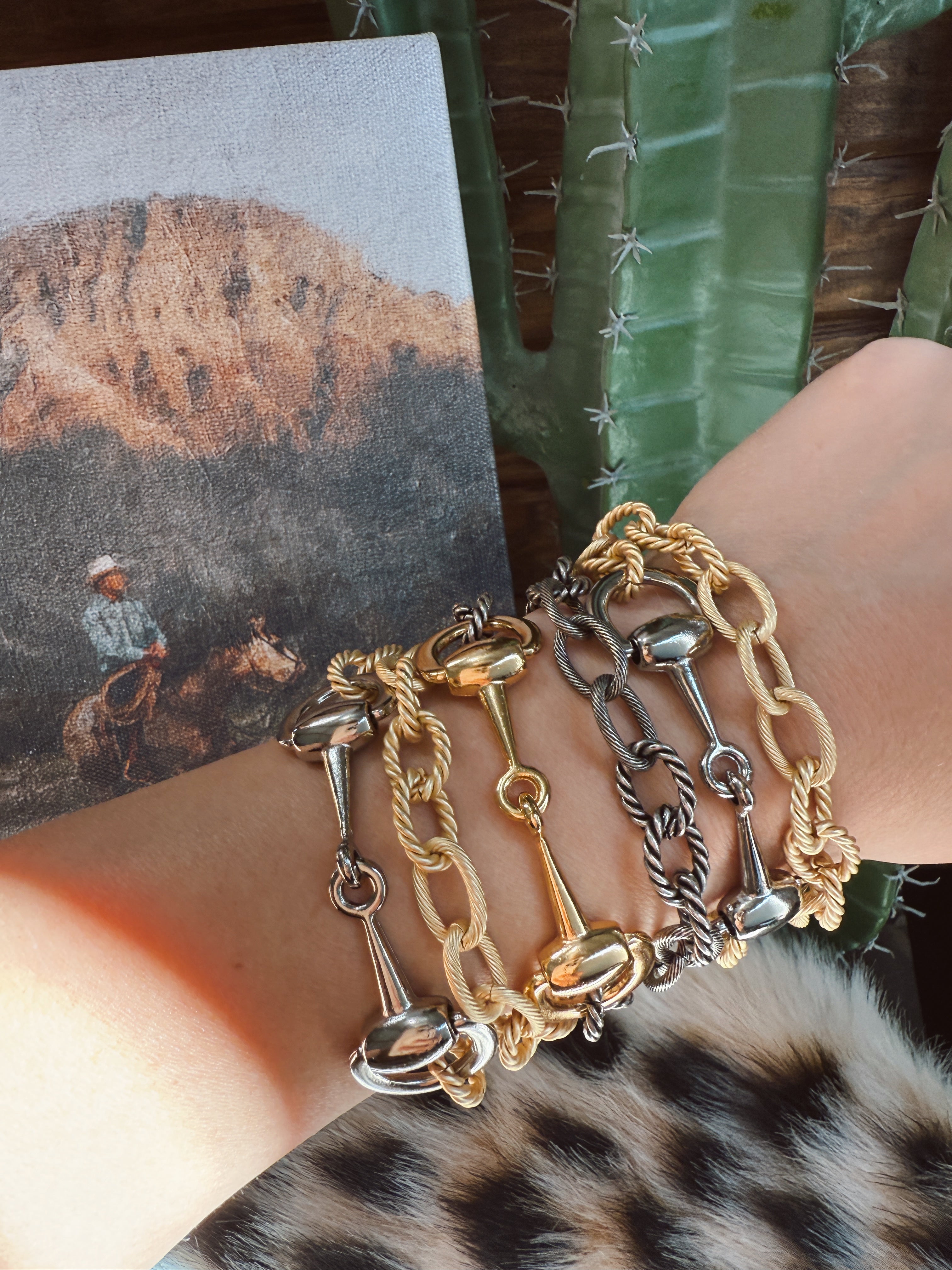 The Snaffle Bit Bracelet - silver bit