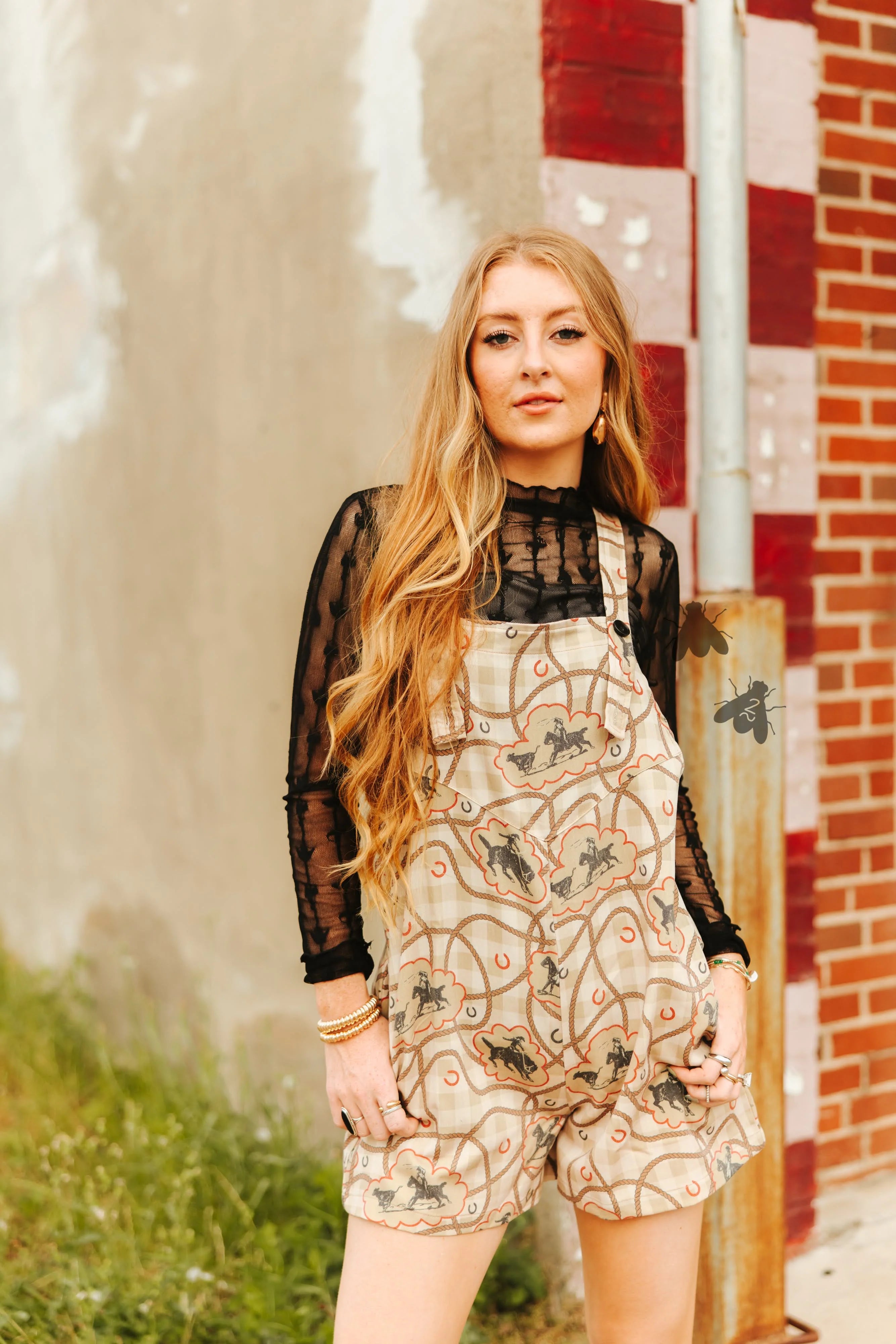 The Gingham Cowboy Romper