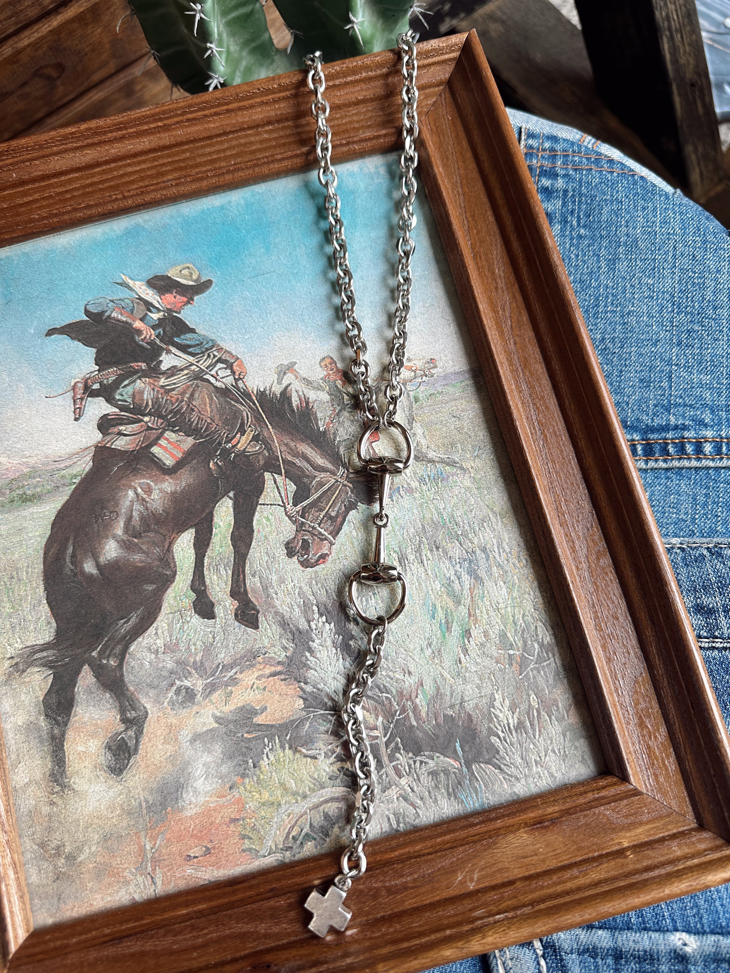 The Bitty Lariat - Silver Cross