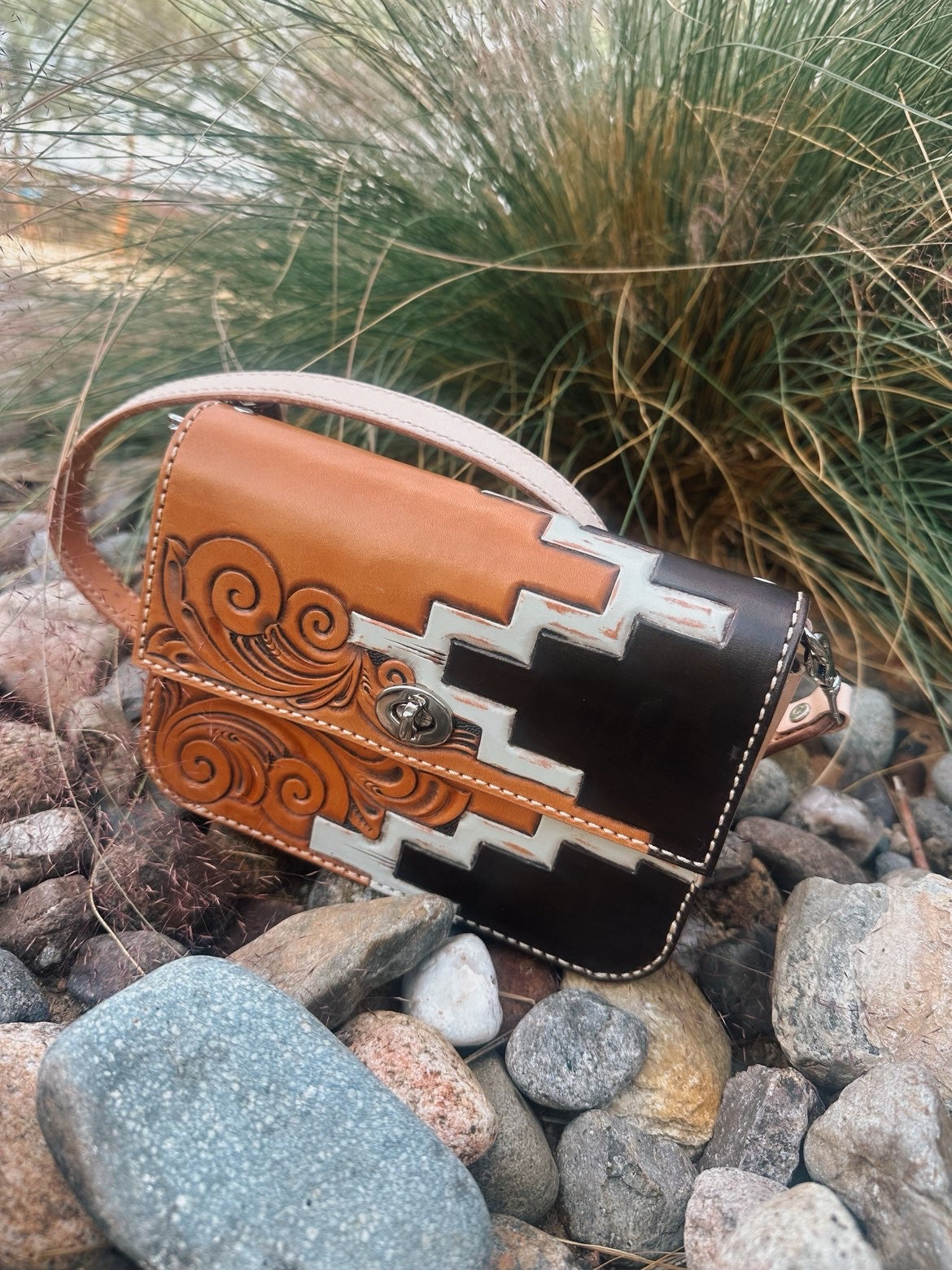 The Maddog Leather Aztec Purse