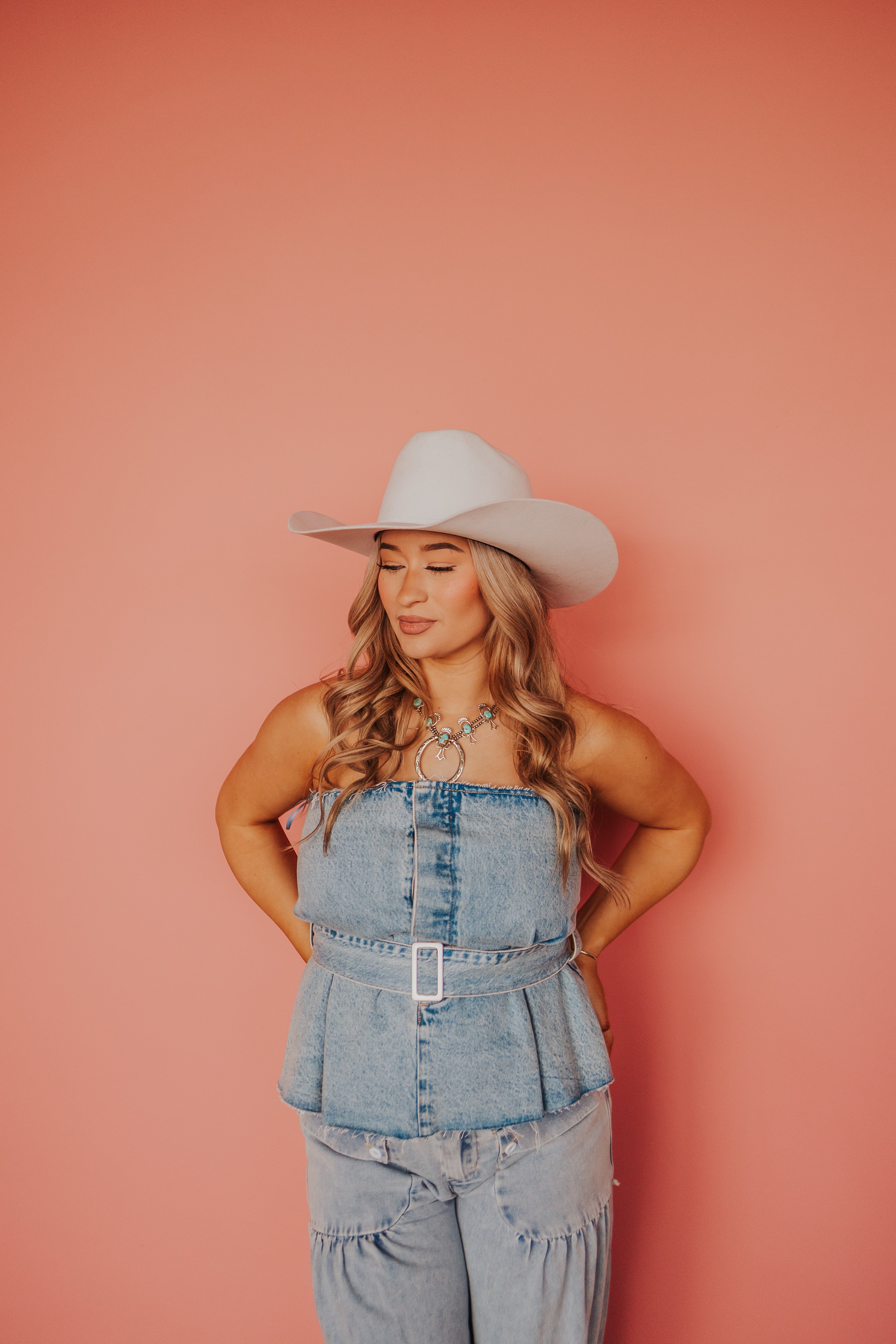 The Belted Denim Top