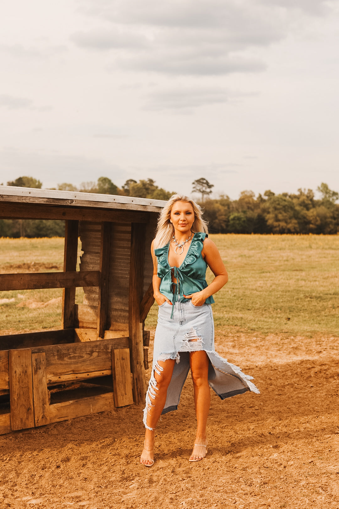 The Retro Denim Skirt