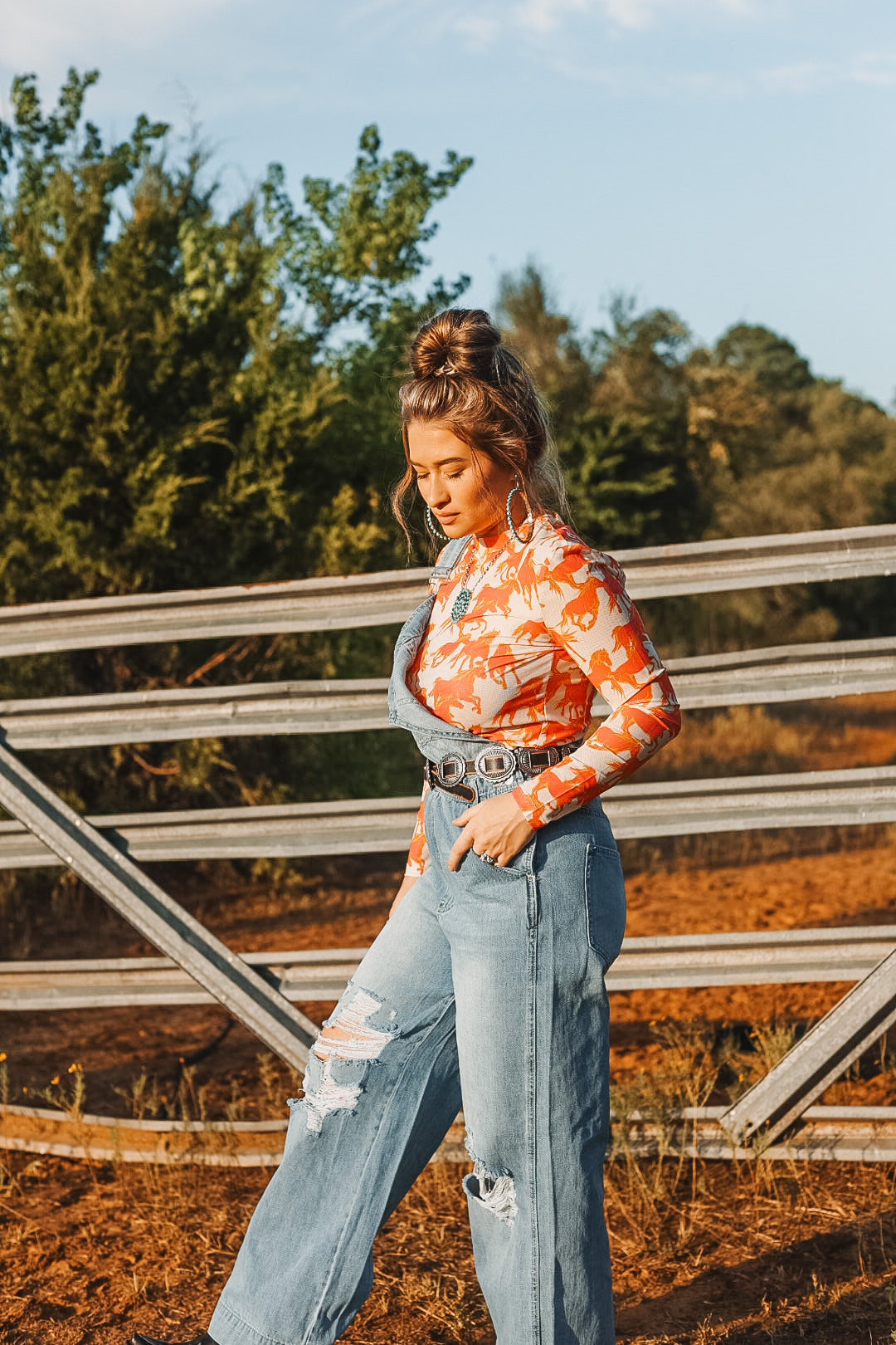 The Neon Wild Horse Mesh Top