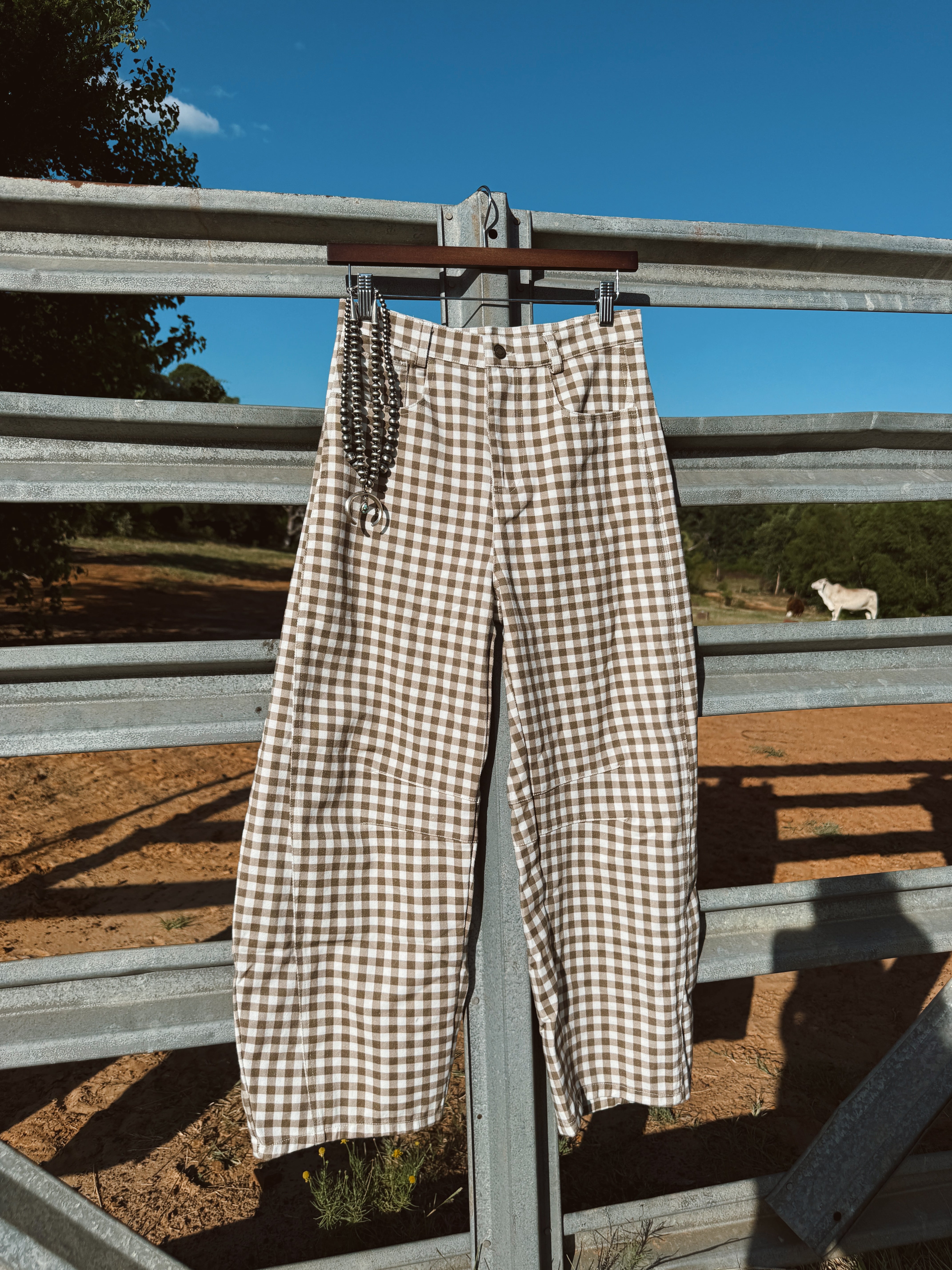 The Gingham Pants - Brown