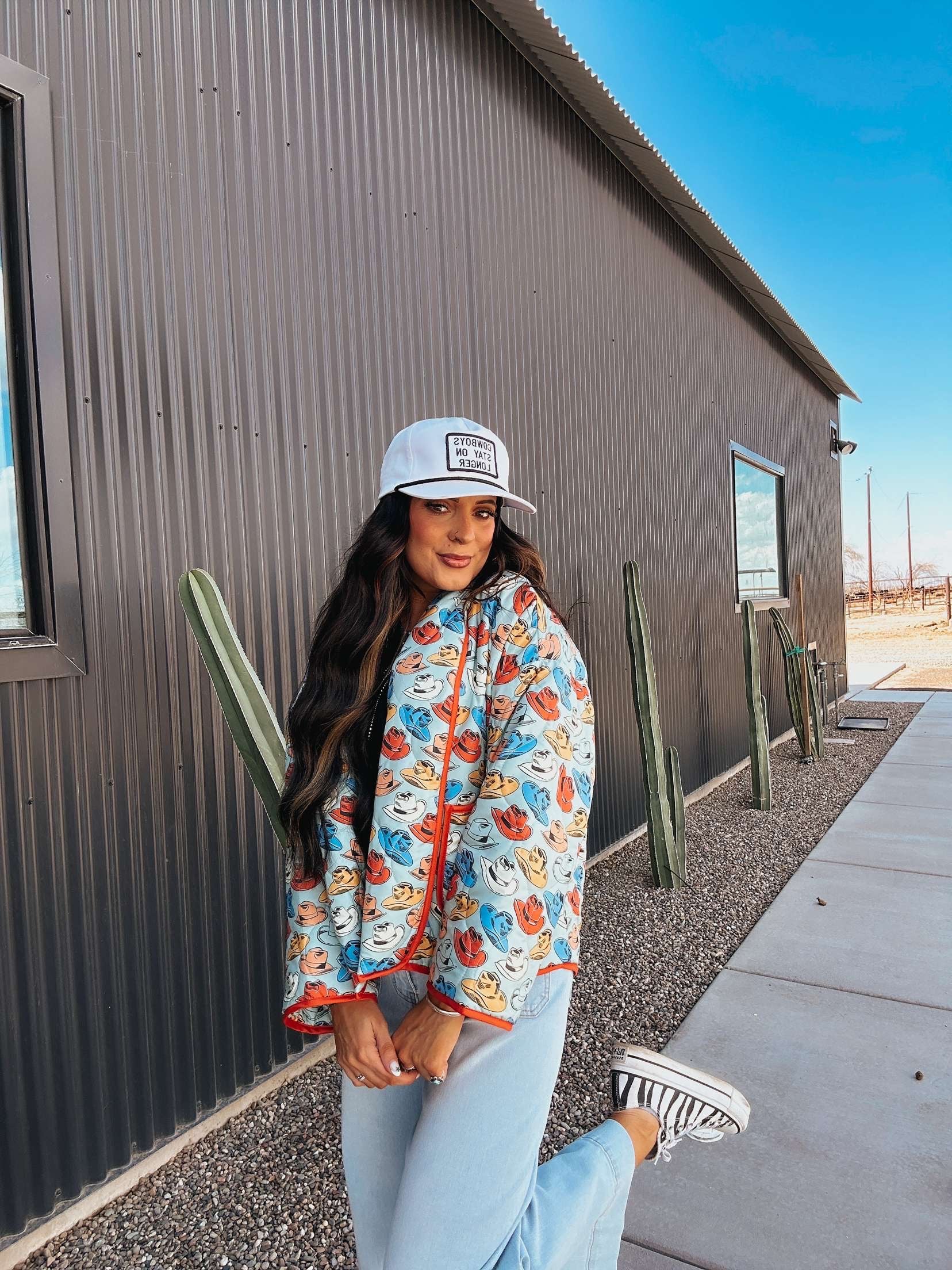 The Cowboy Hat Quilted Jacket - large