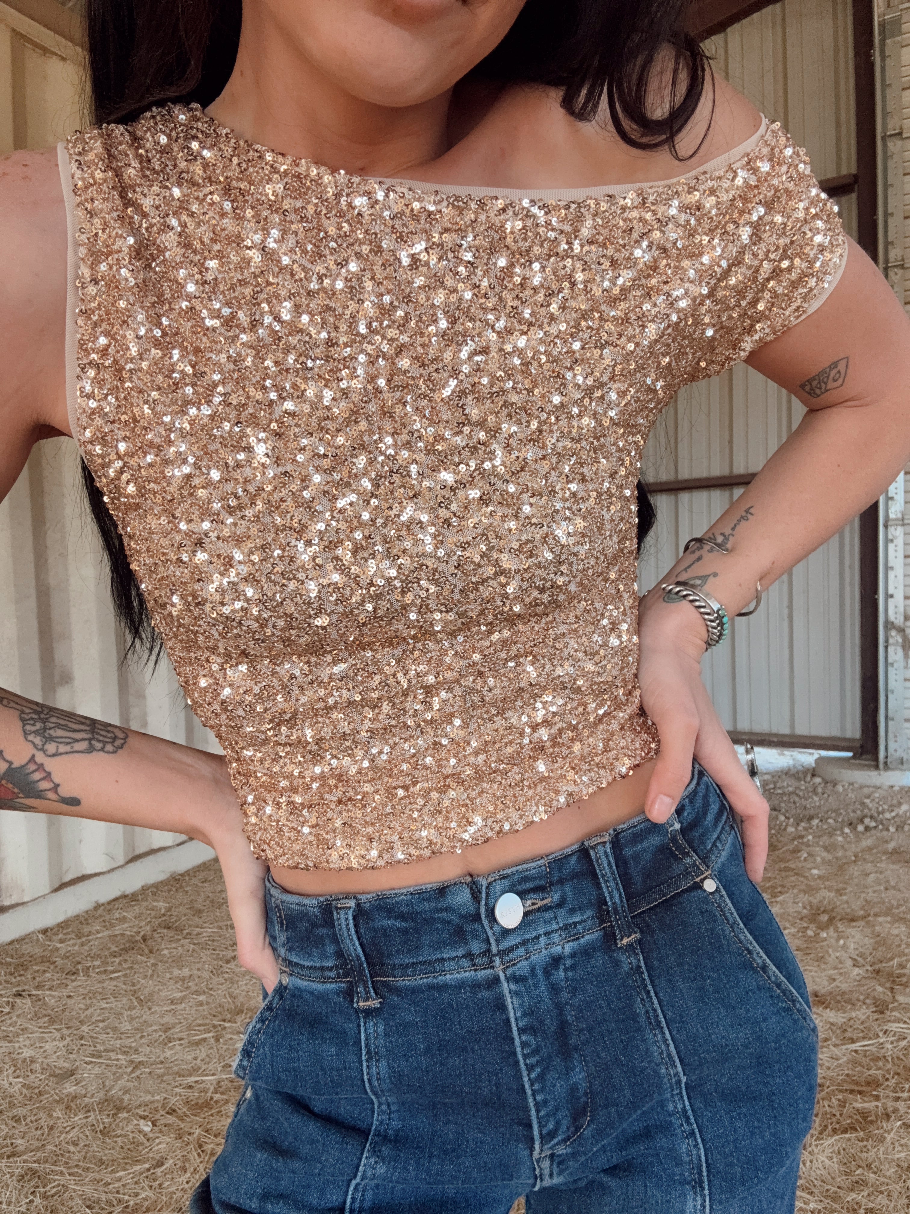 The Gold Buckle Top