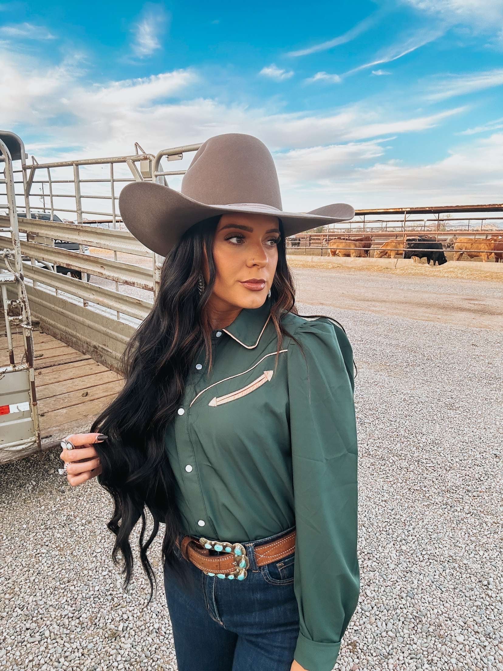 The June Pearl Snap Button Down