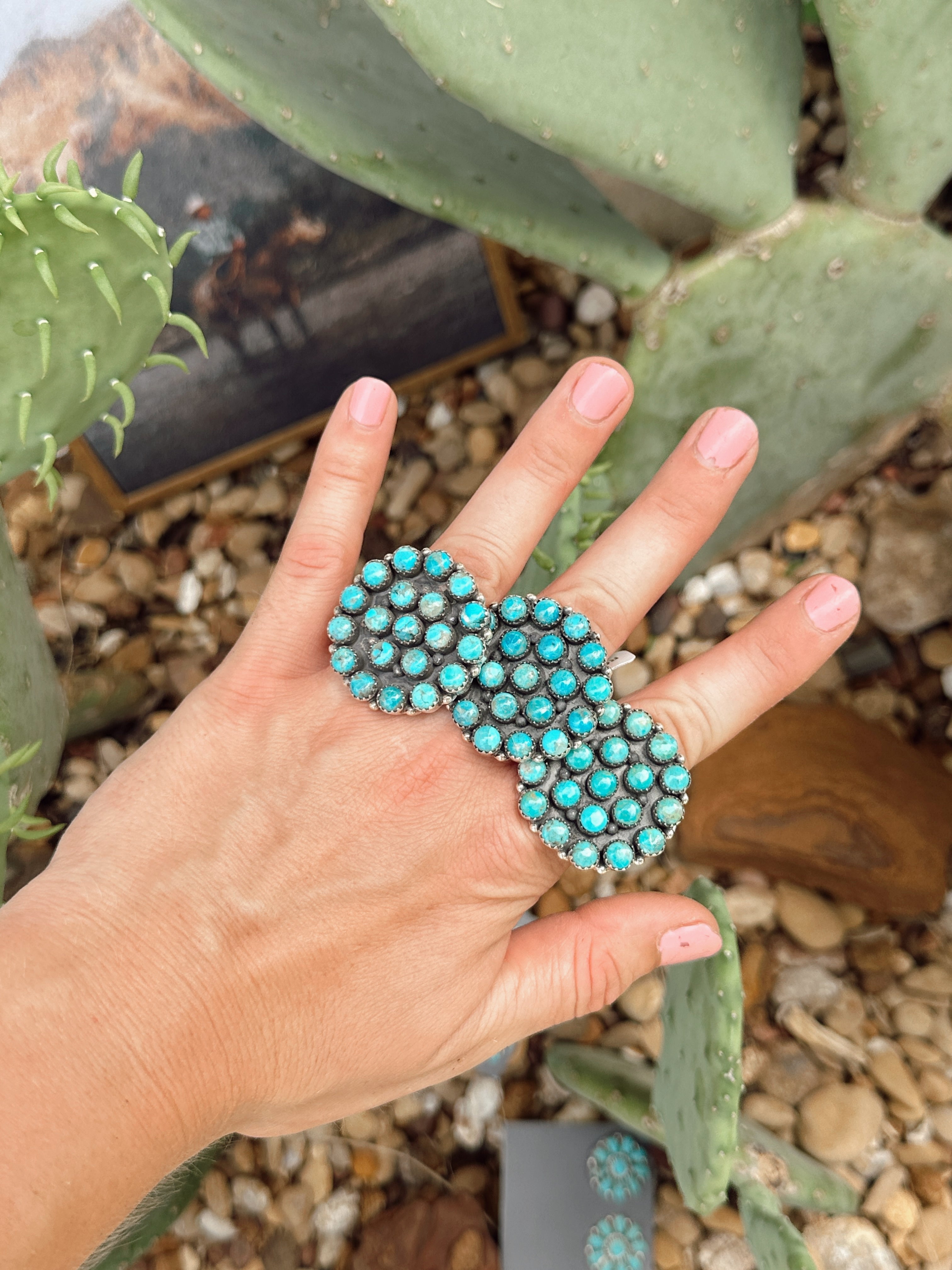 The Benji Kingman Turquoise Adjustable Ring