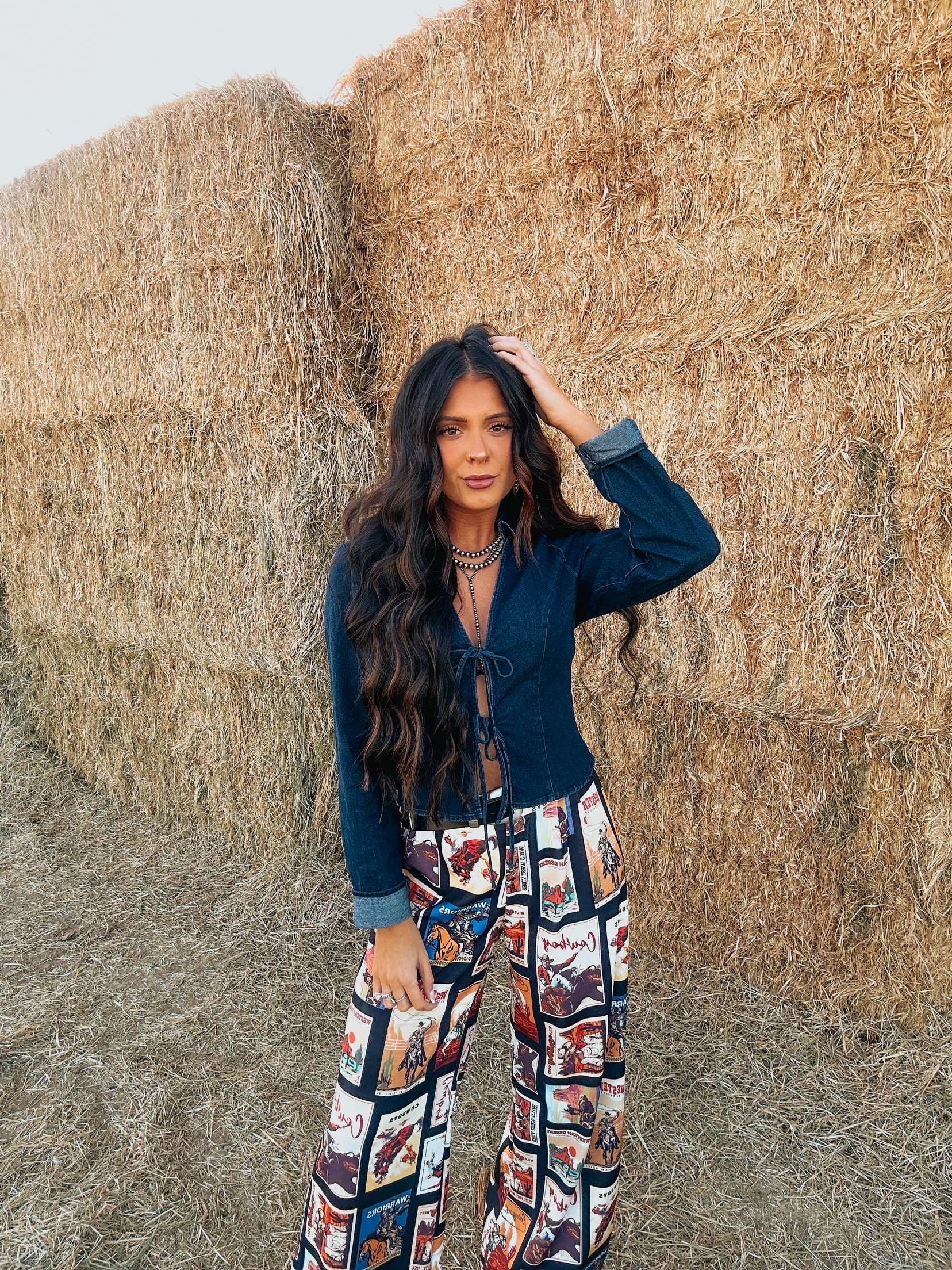 The Lasso Denim Top - best seller