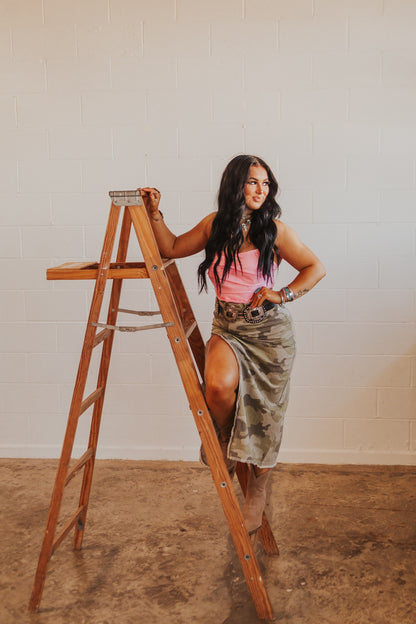 The Camo Midi Skirt