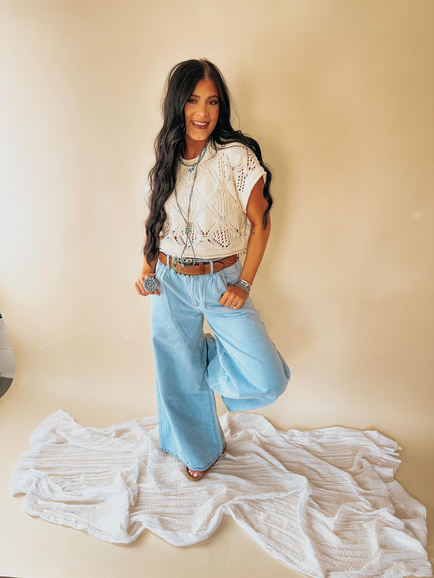 The Cowtown Wide Leg Jeans