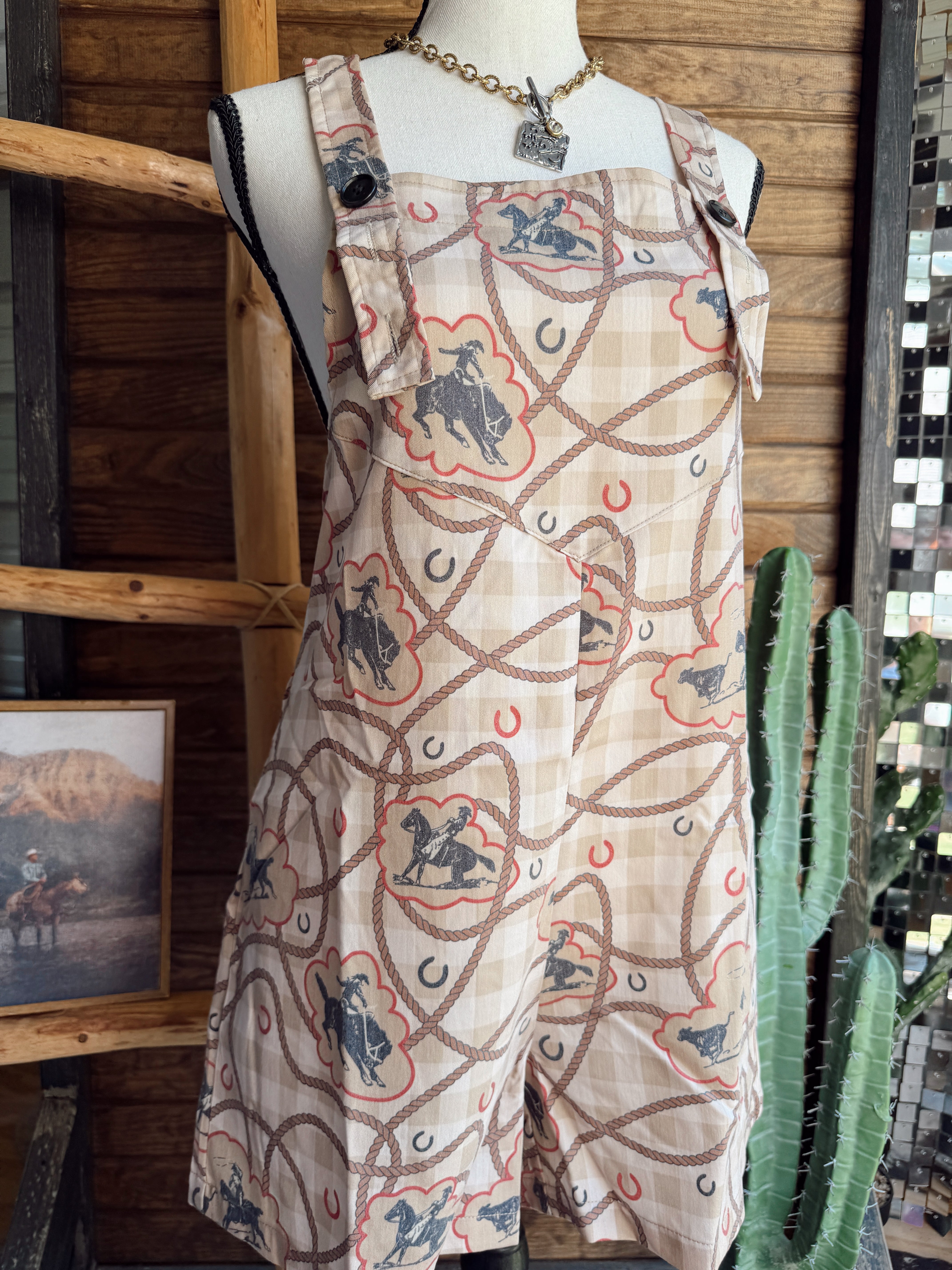 The Gingham Cowboy Romper