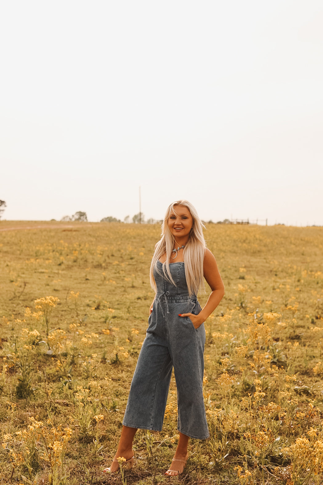 The Sky Denim Jumpsuit