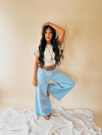 The Cowtown Wide Leg Jeans