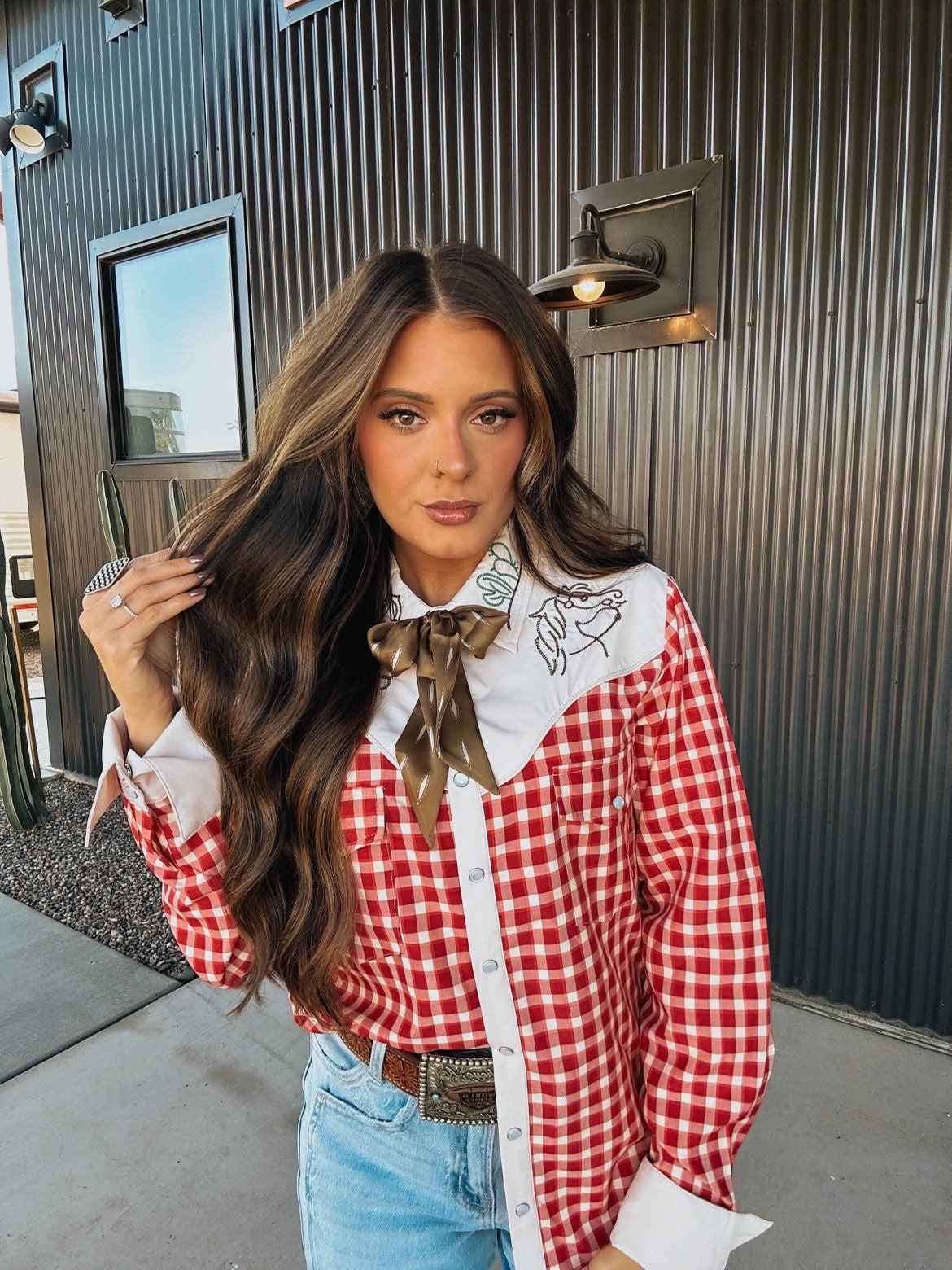 The Cowboy Embroidered Button Down
