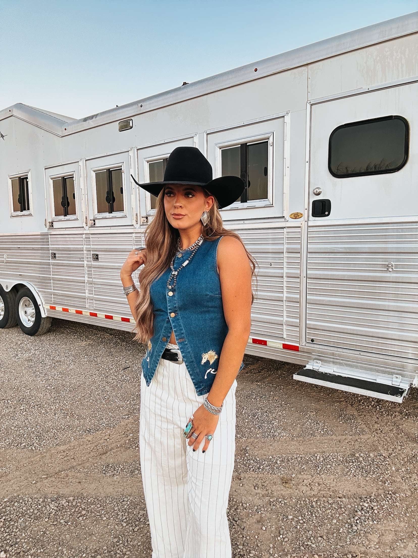 The Horse Embroidered Vest