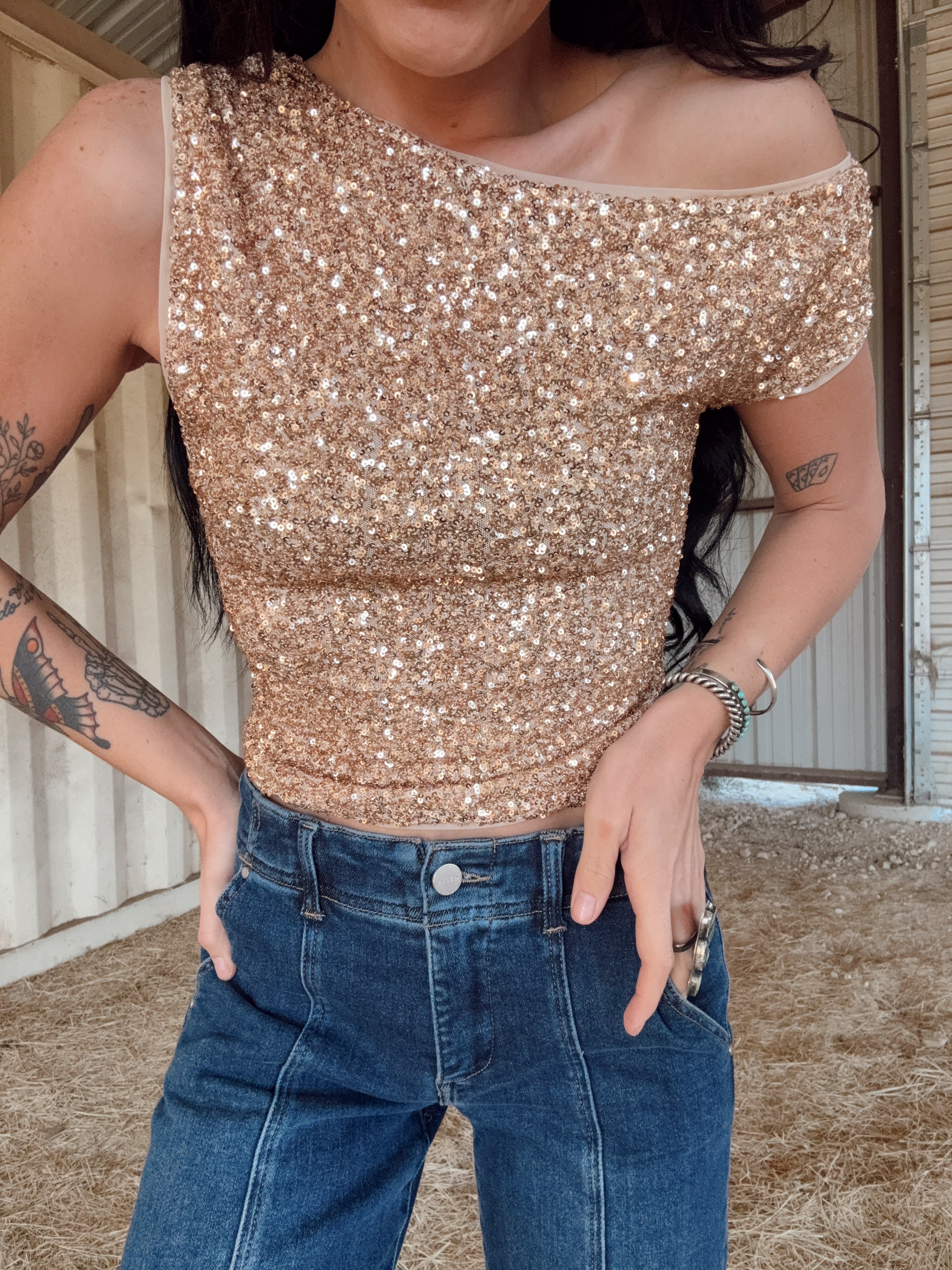 The Gold Buckle Top
