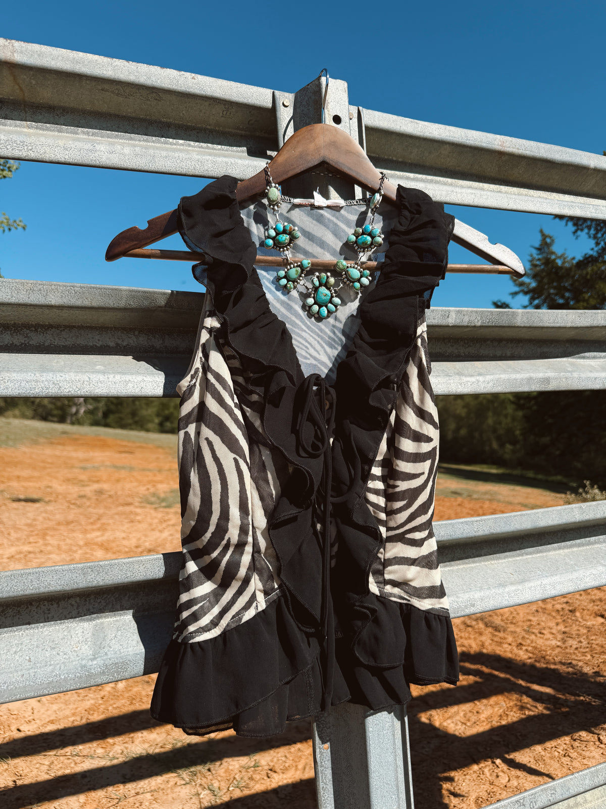 The Ruffle Zebra Top