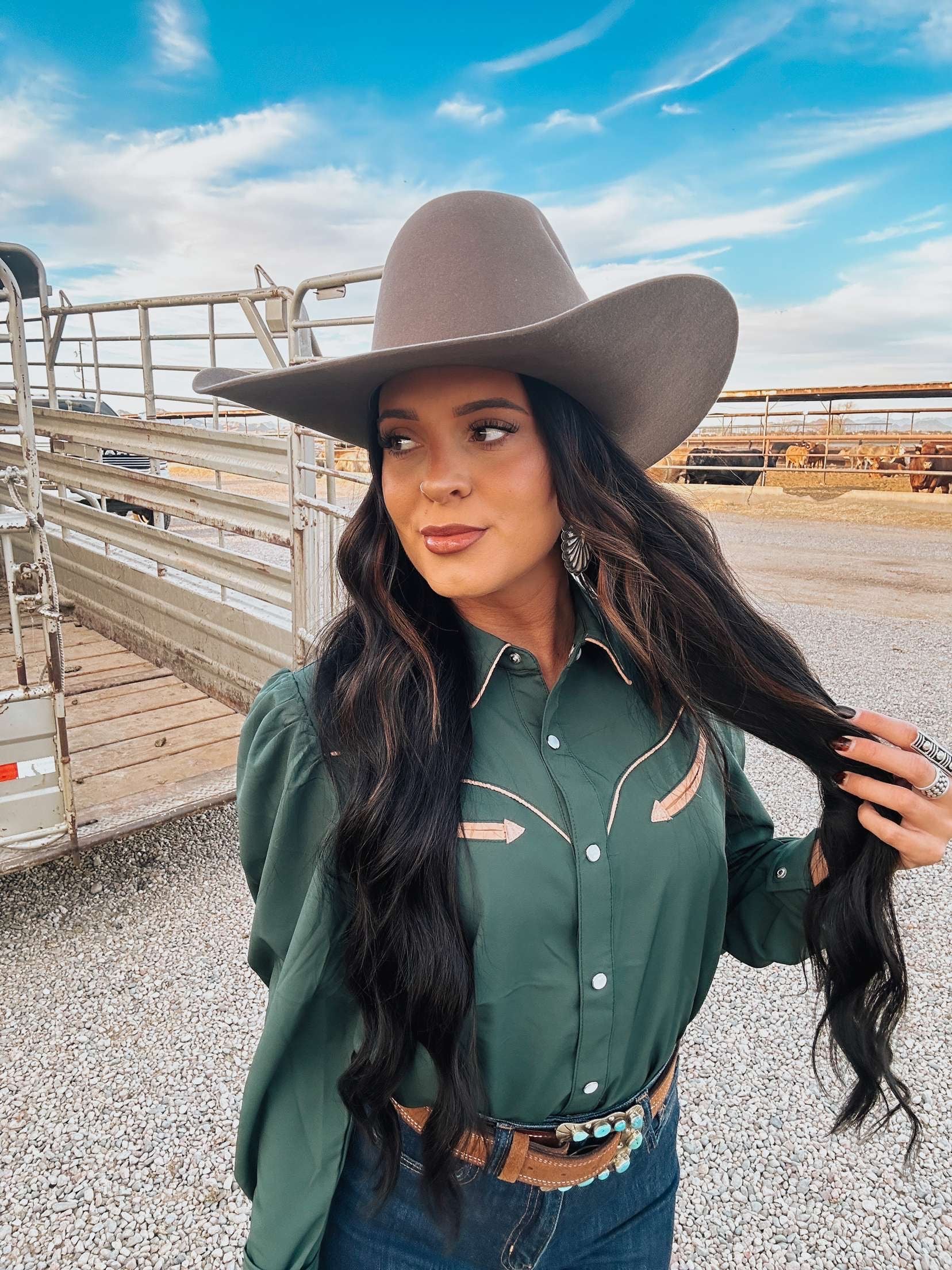 The June Pearl Snap Button Down