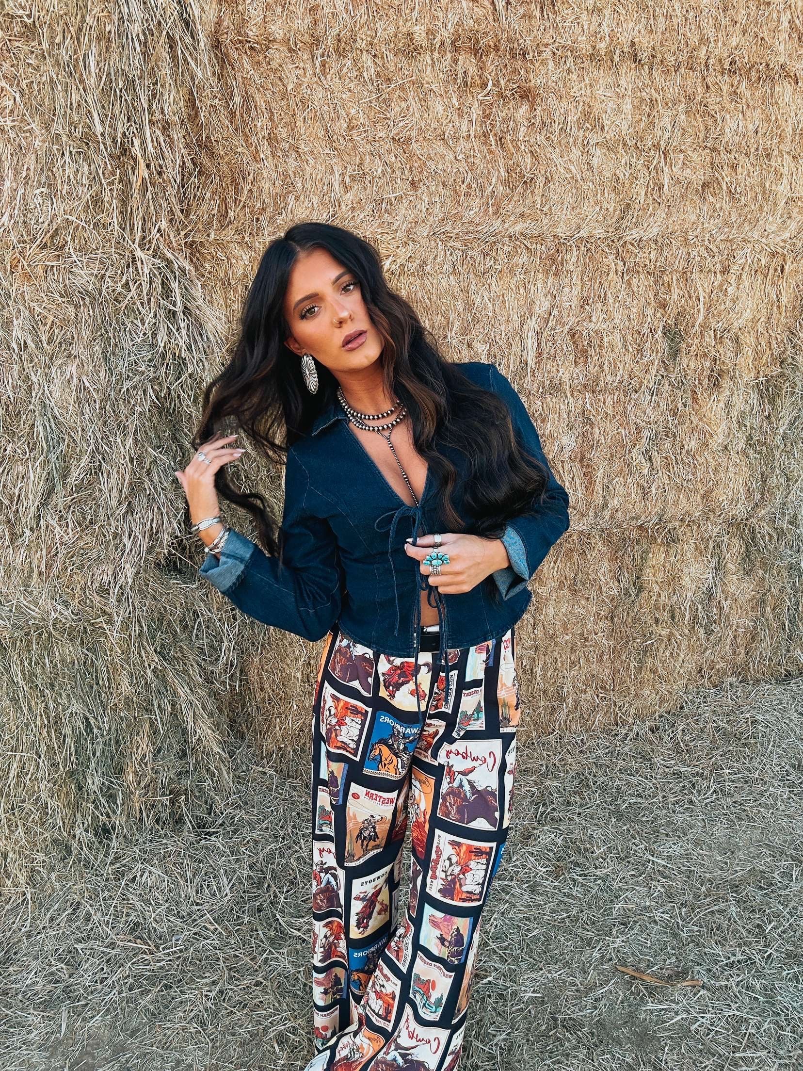 The Lasso Denim Top - best seller