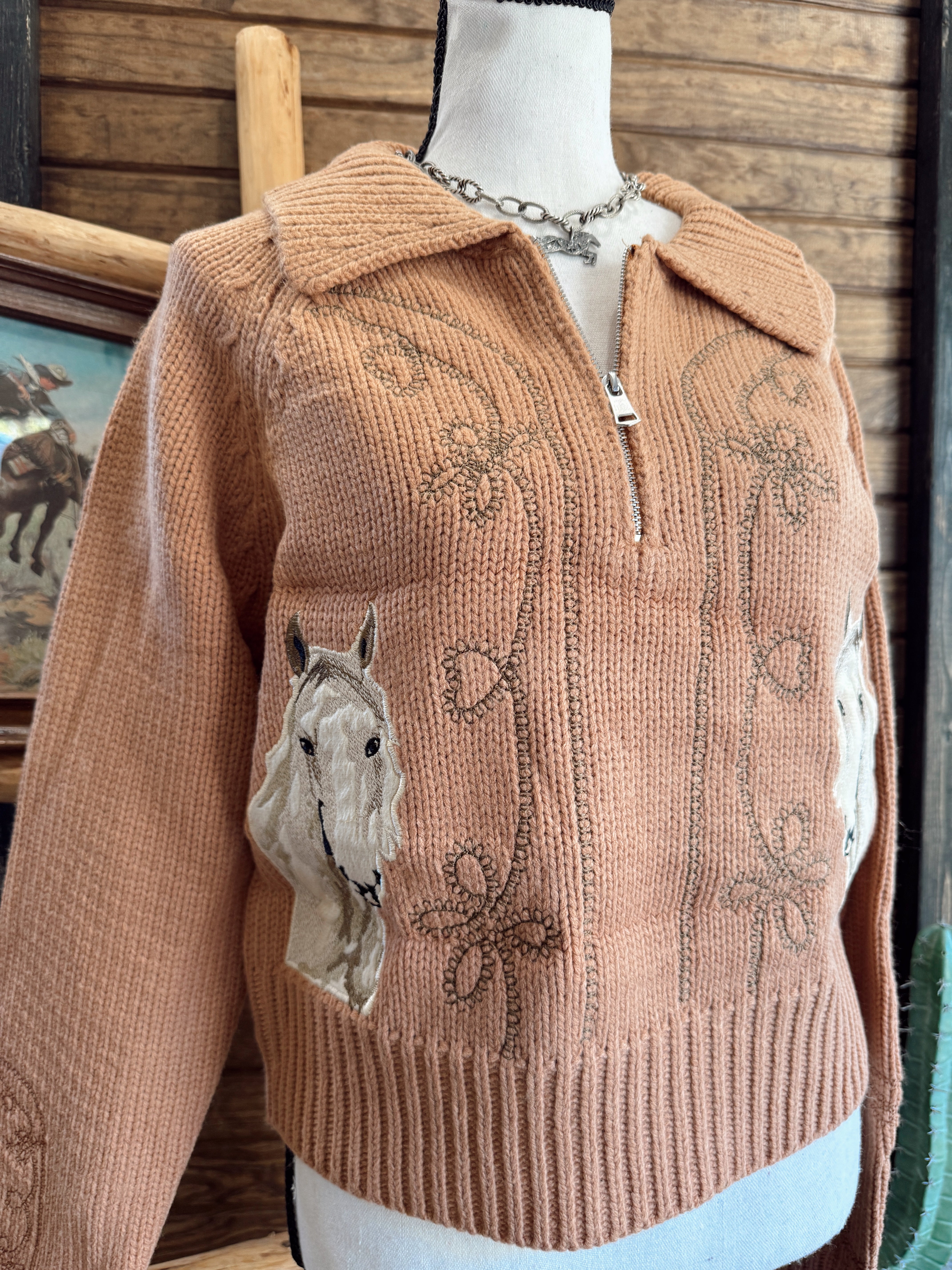 The Western Embroidered Zip Up