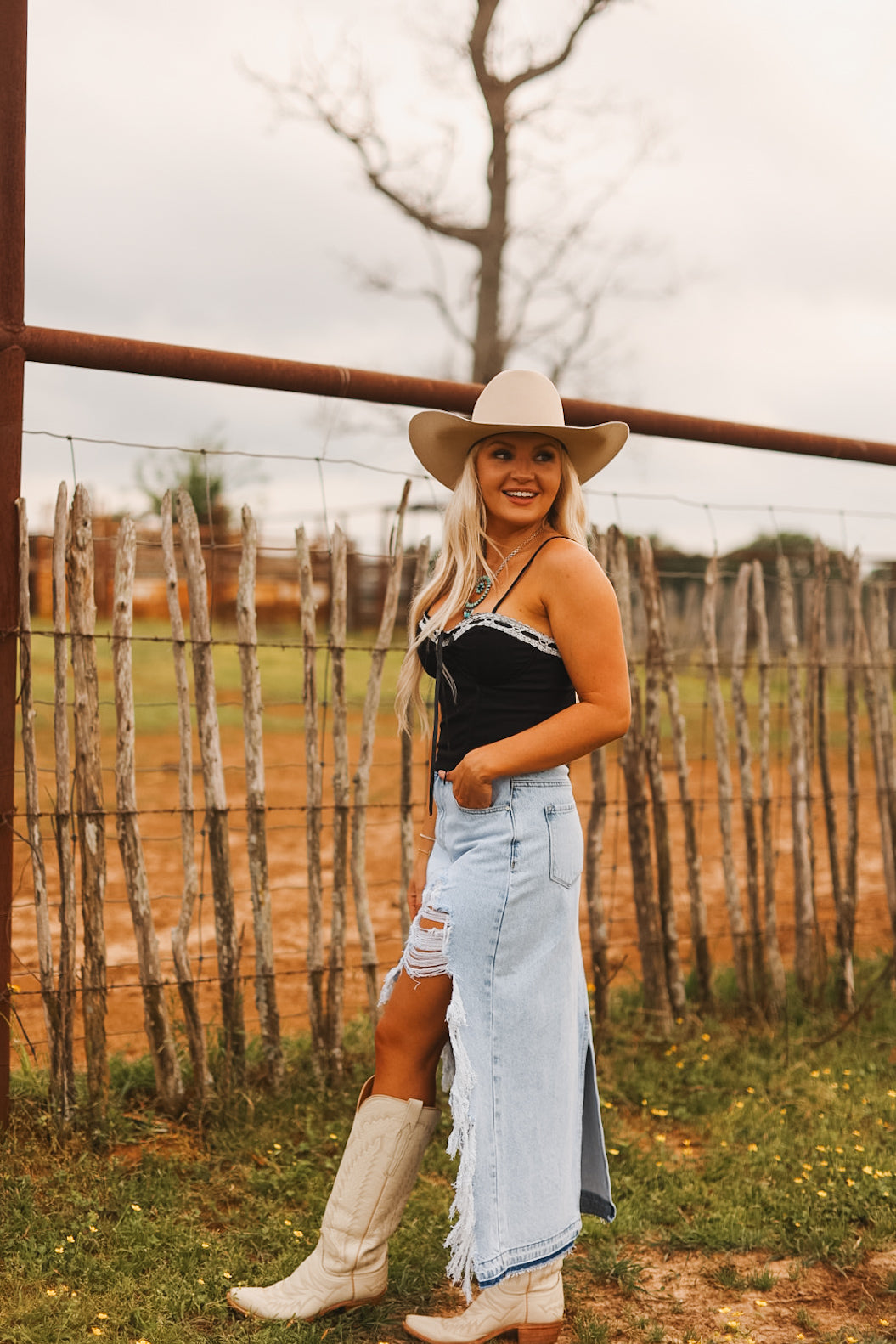 The Retro Denim Skirt