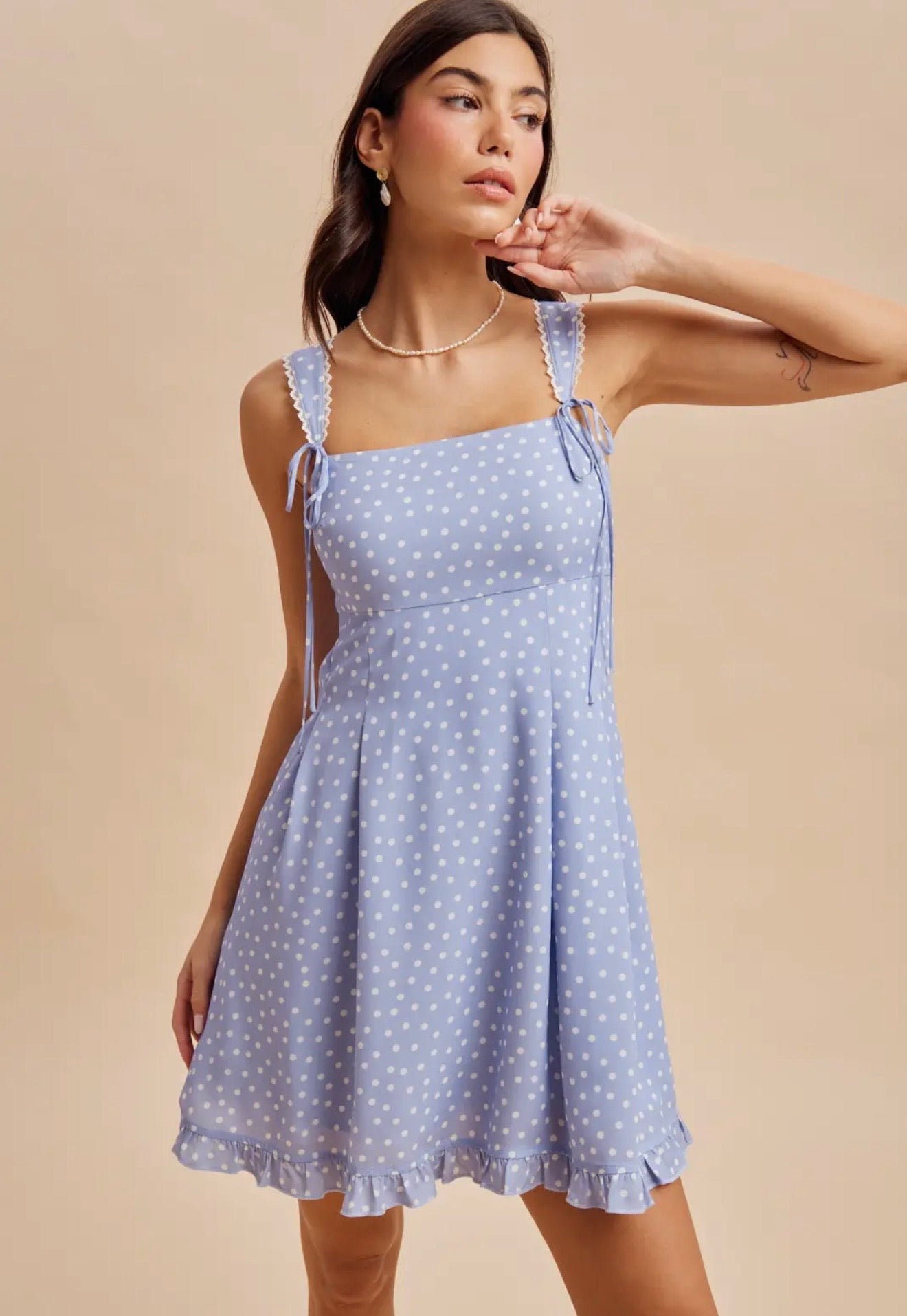 The Polka Dress - blue