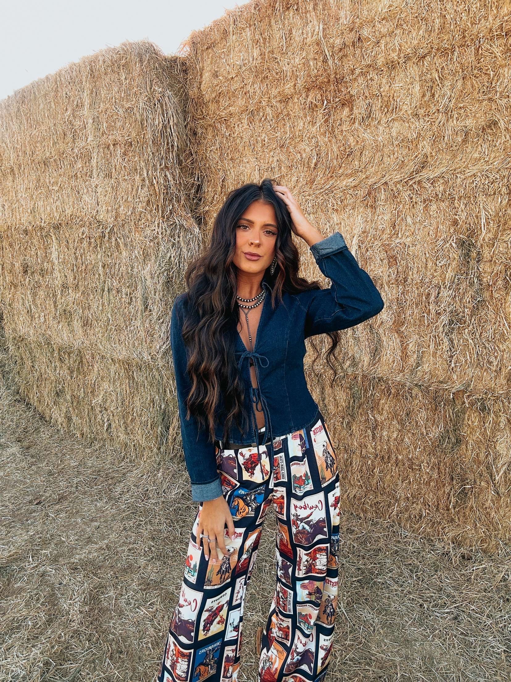 The Lasso Denim Top - best seller