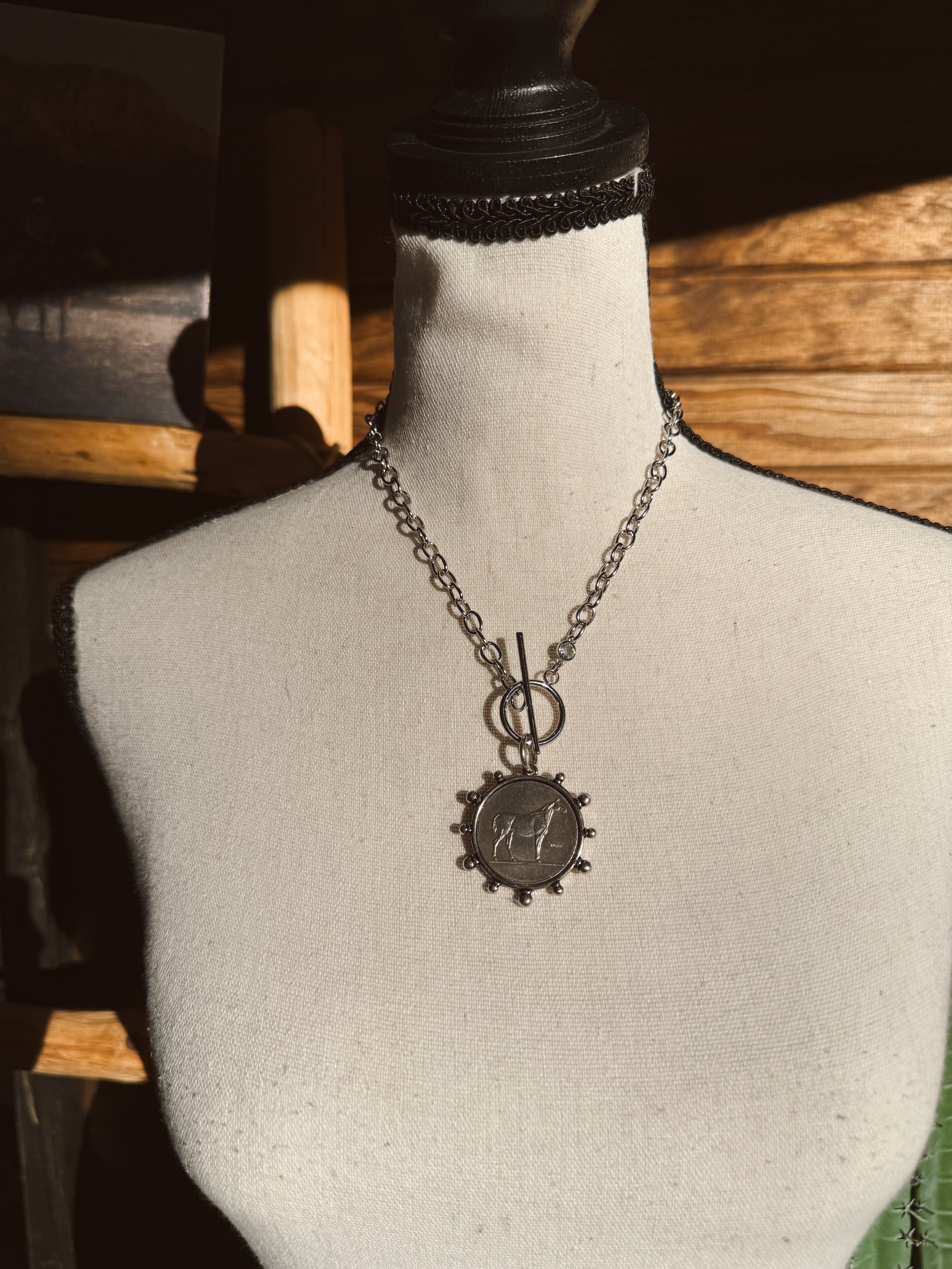 The Derby Coin Necklace - Silver
