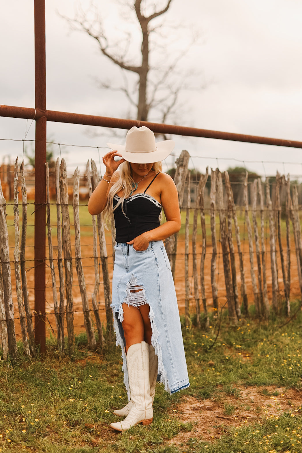 The Retro Denim Skirt