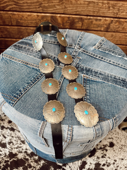The Turquoise Concho Belt