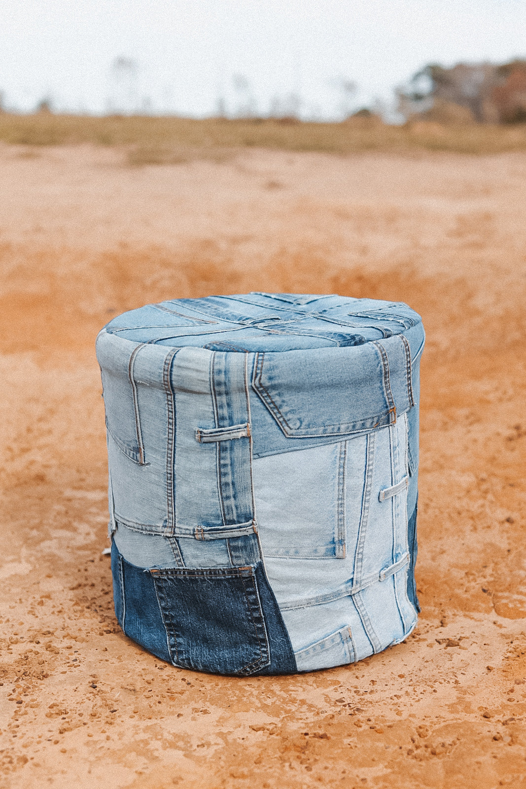 Denim ottoman hotsell