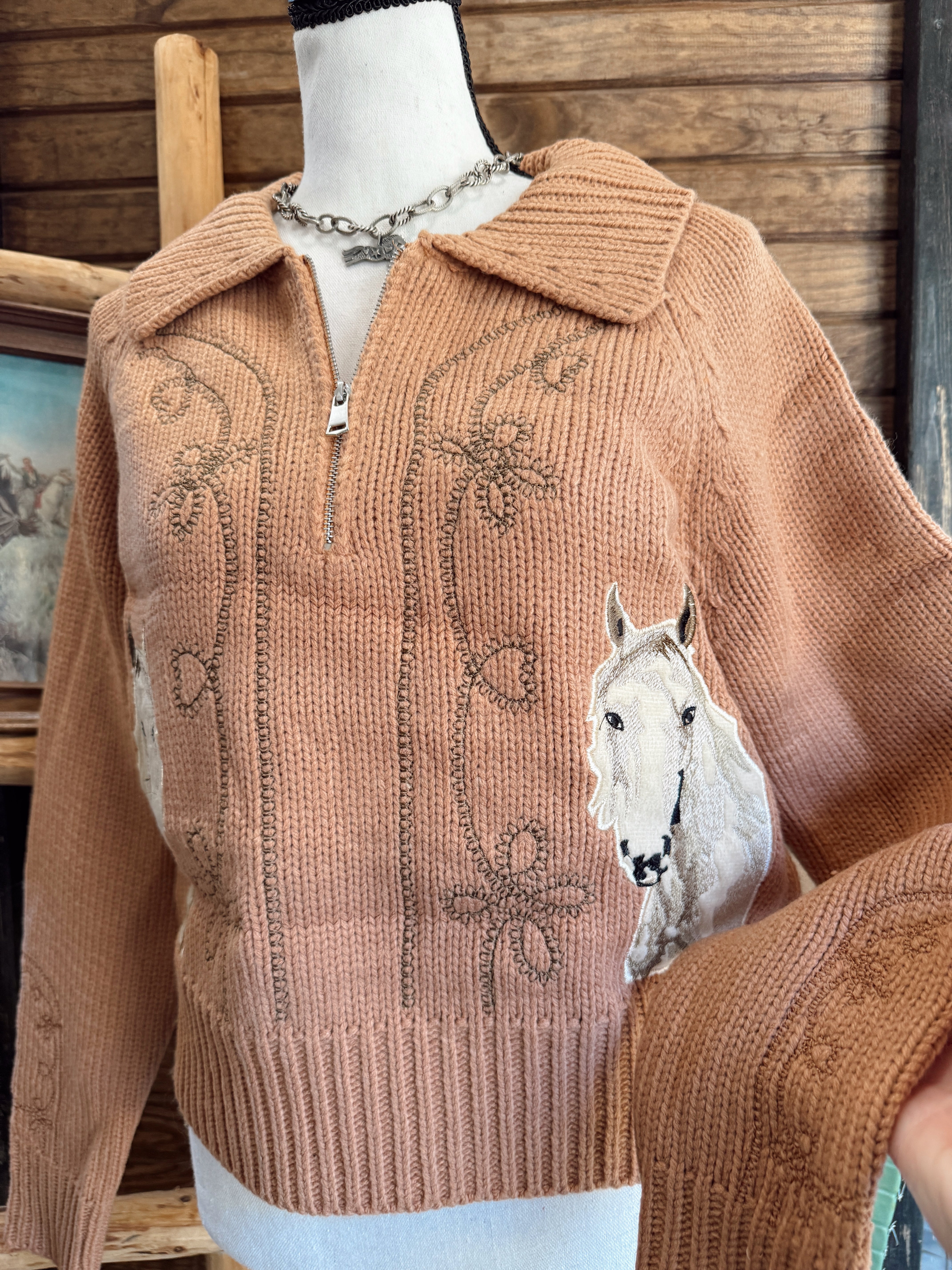 The Western Embroidered Zip Up