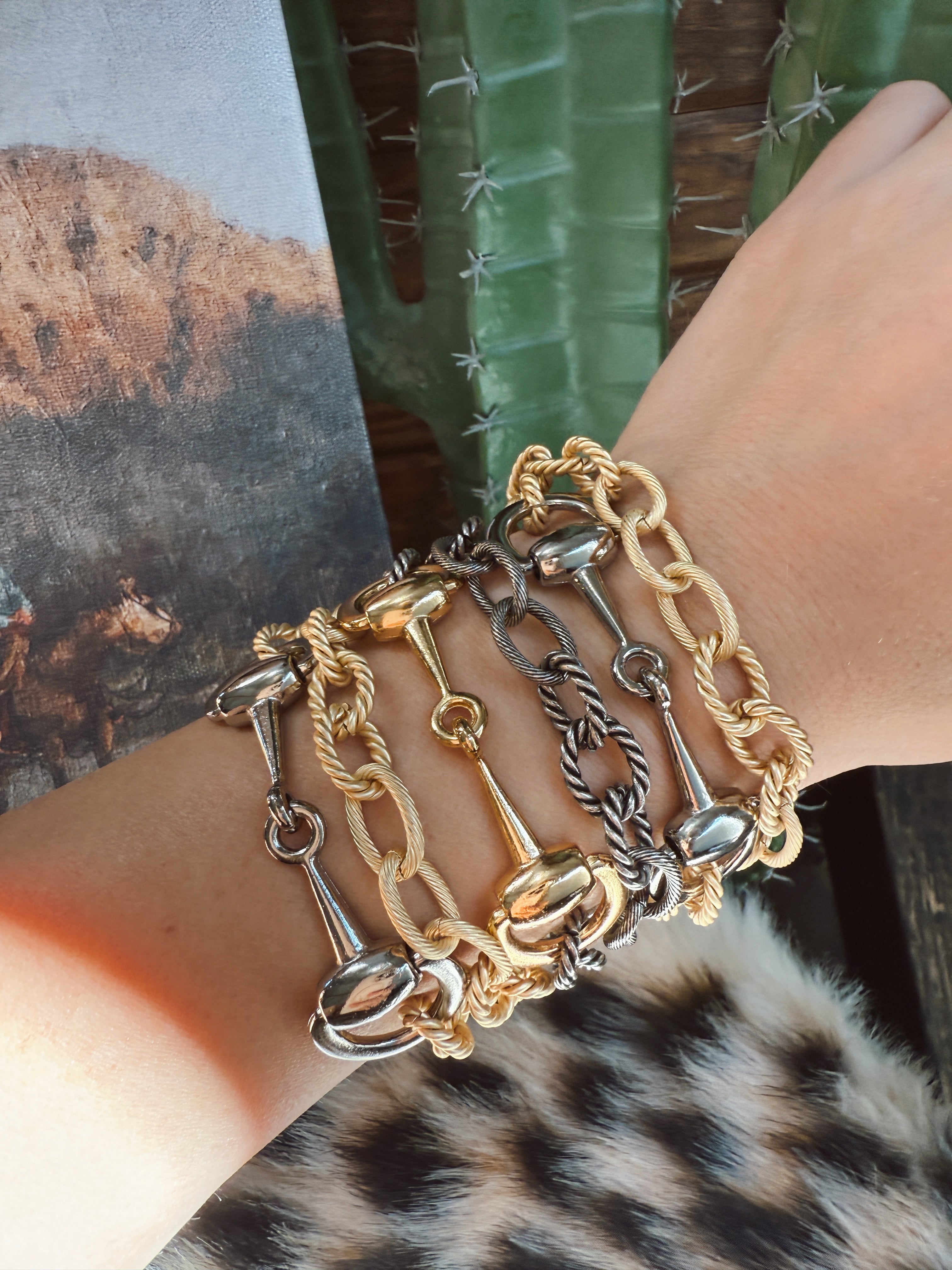 The Snaffle Bit Bracelet - silver bit