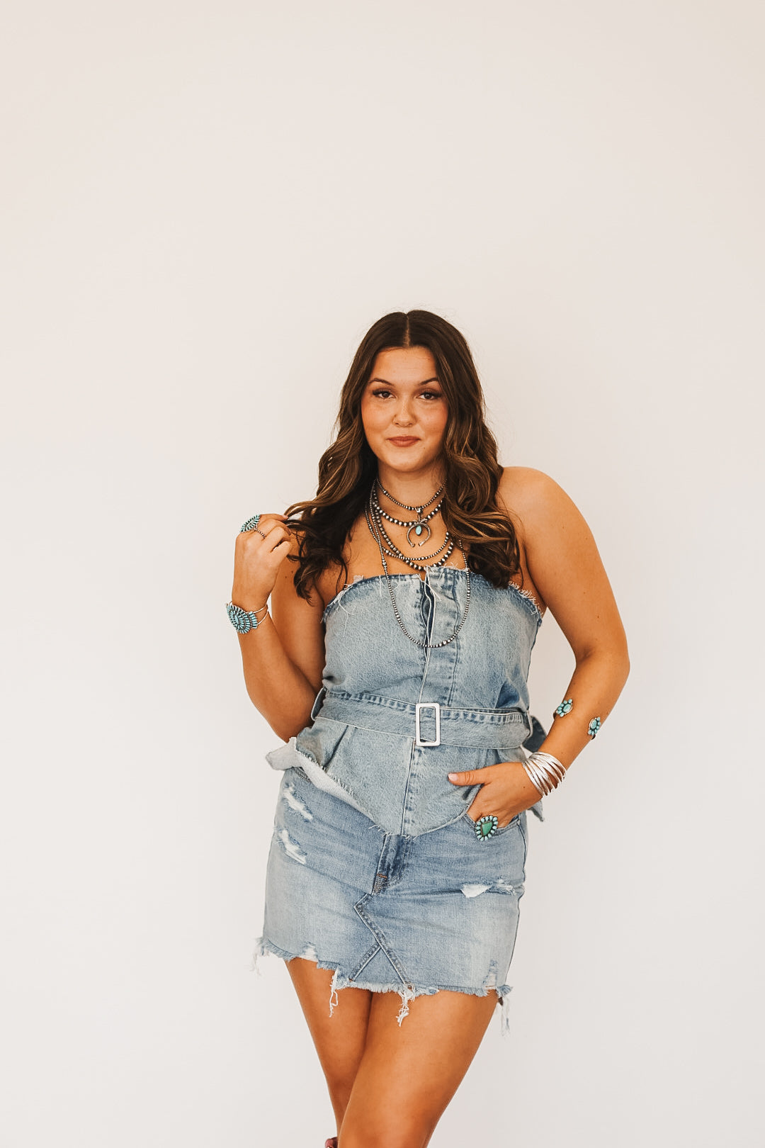 The Belted Denim Top