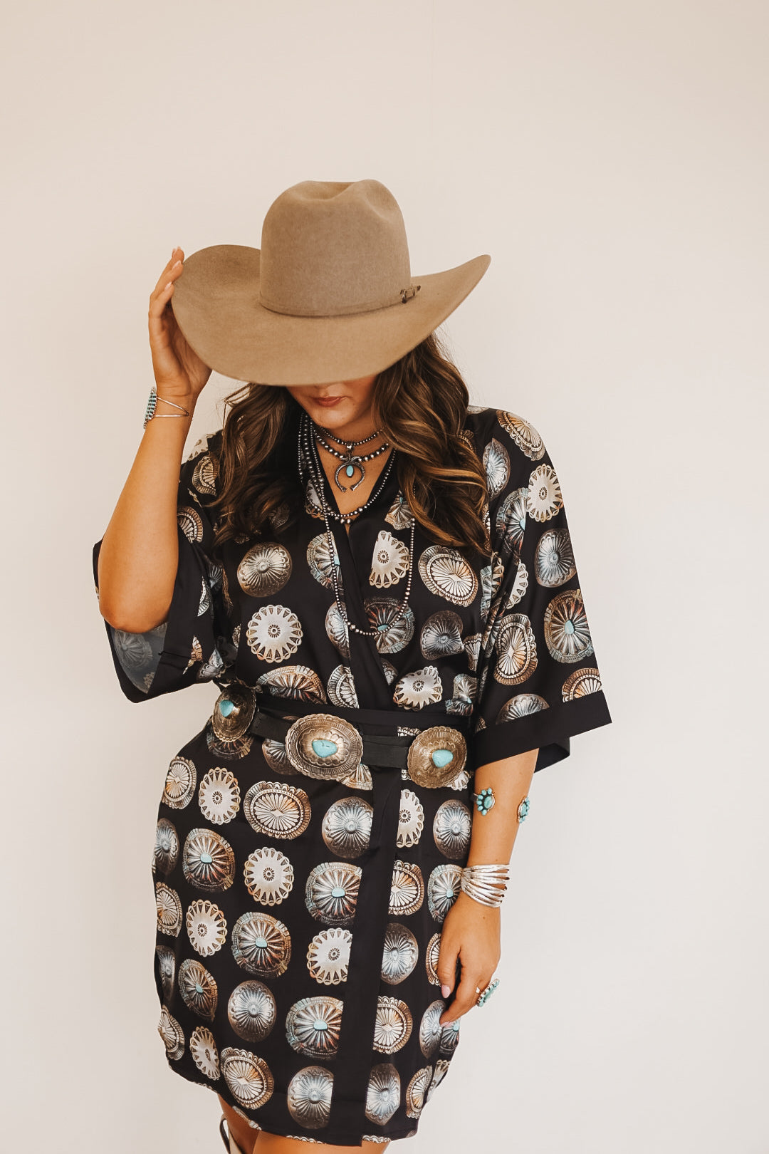 The Big Concho Kimono Wrap Dress