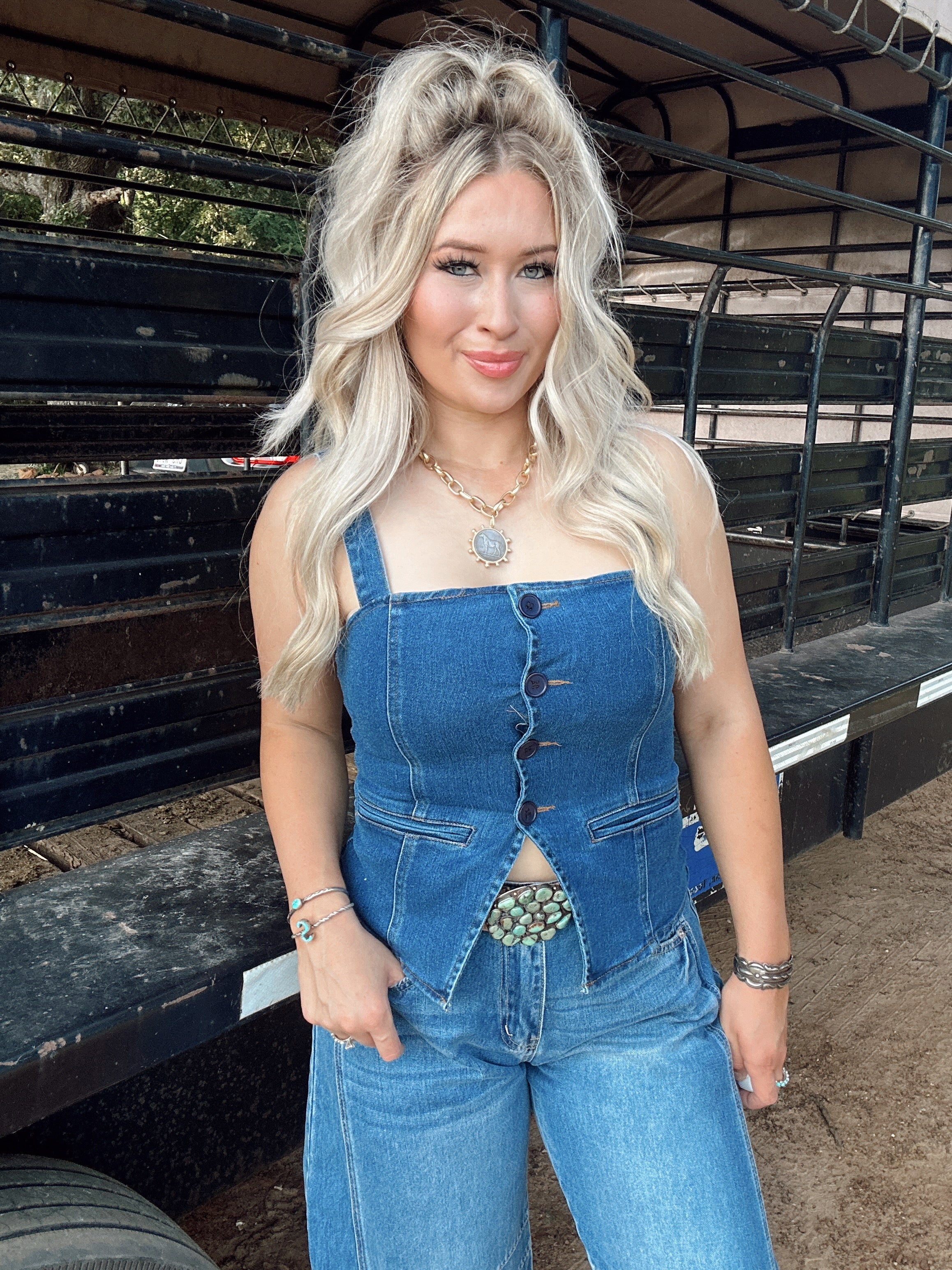 The Lenny Denim Top