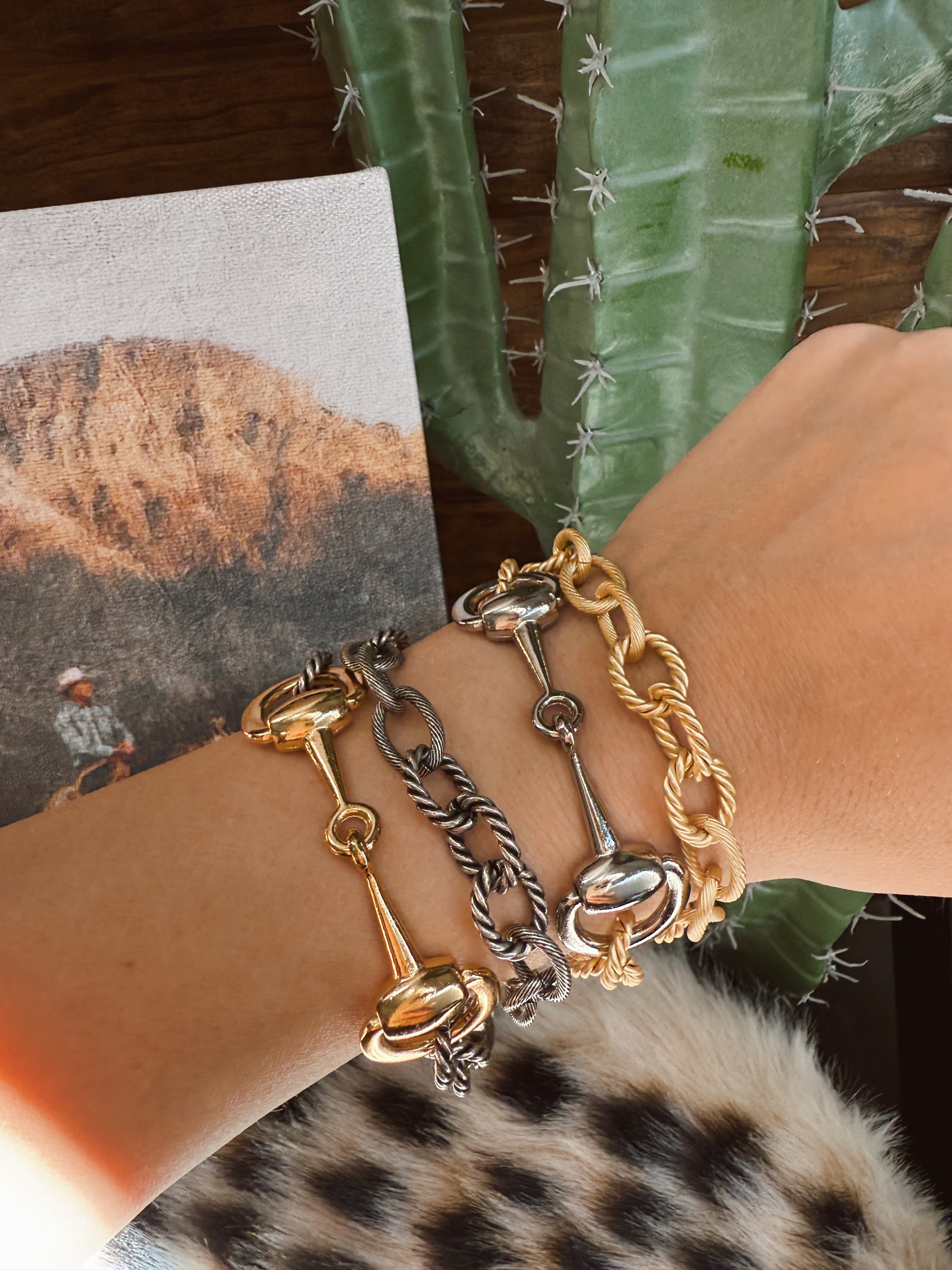 The Snaffle Bit Bracelet - silver bit