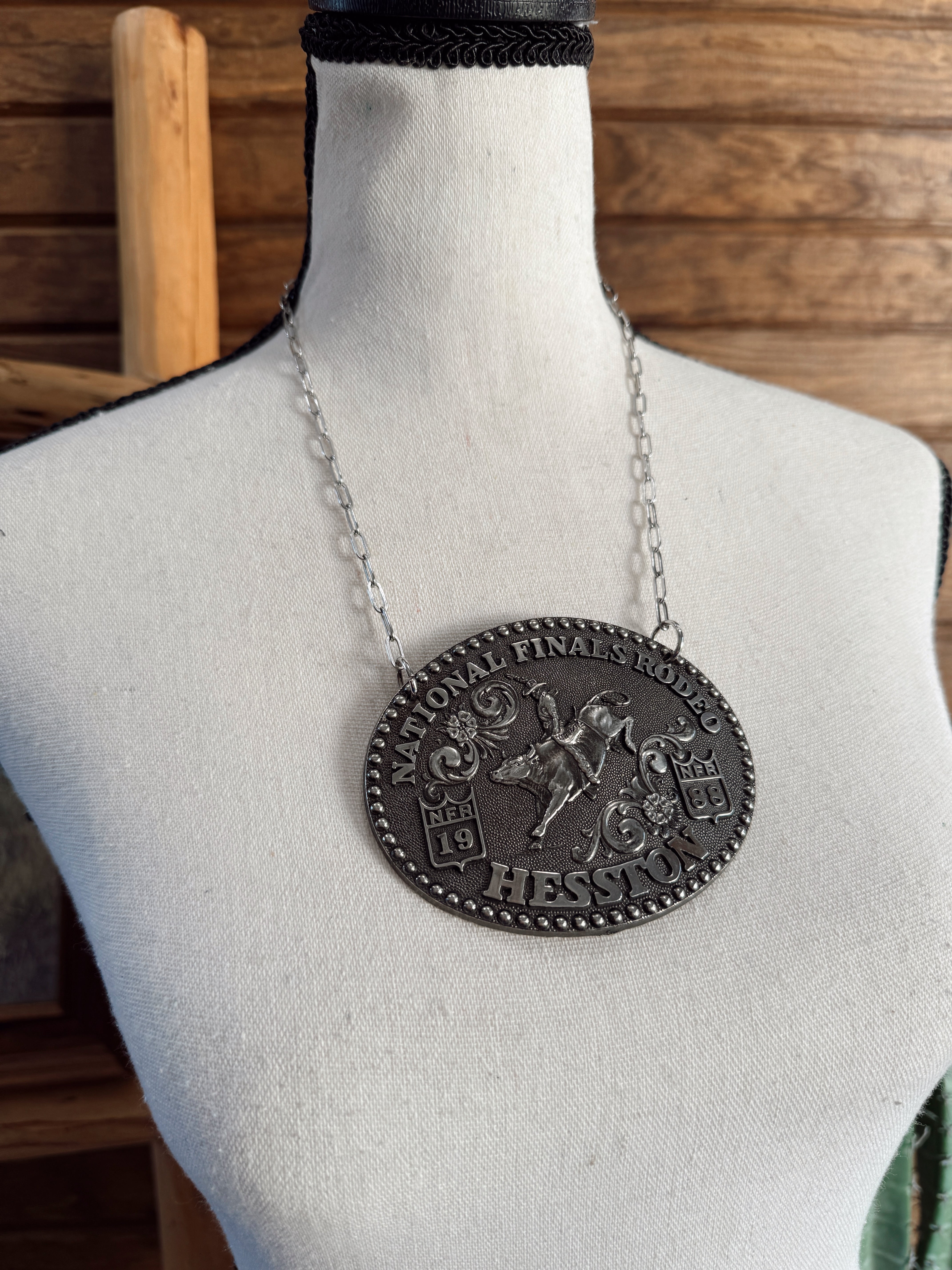 The Bull National Finals Rodeo Buckle Necklace