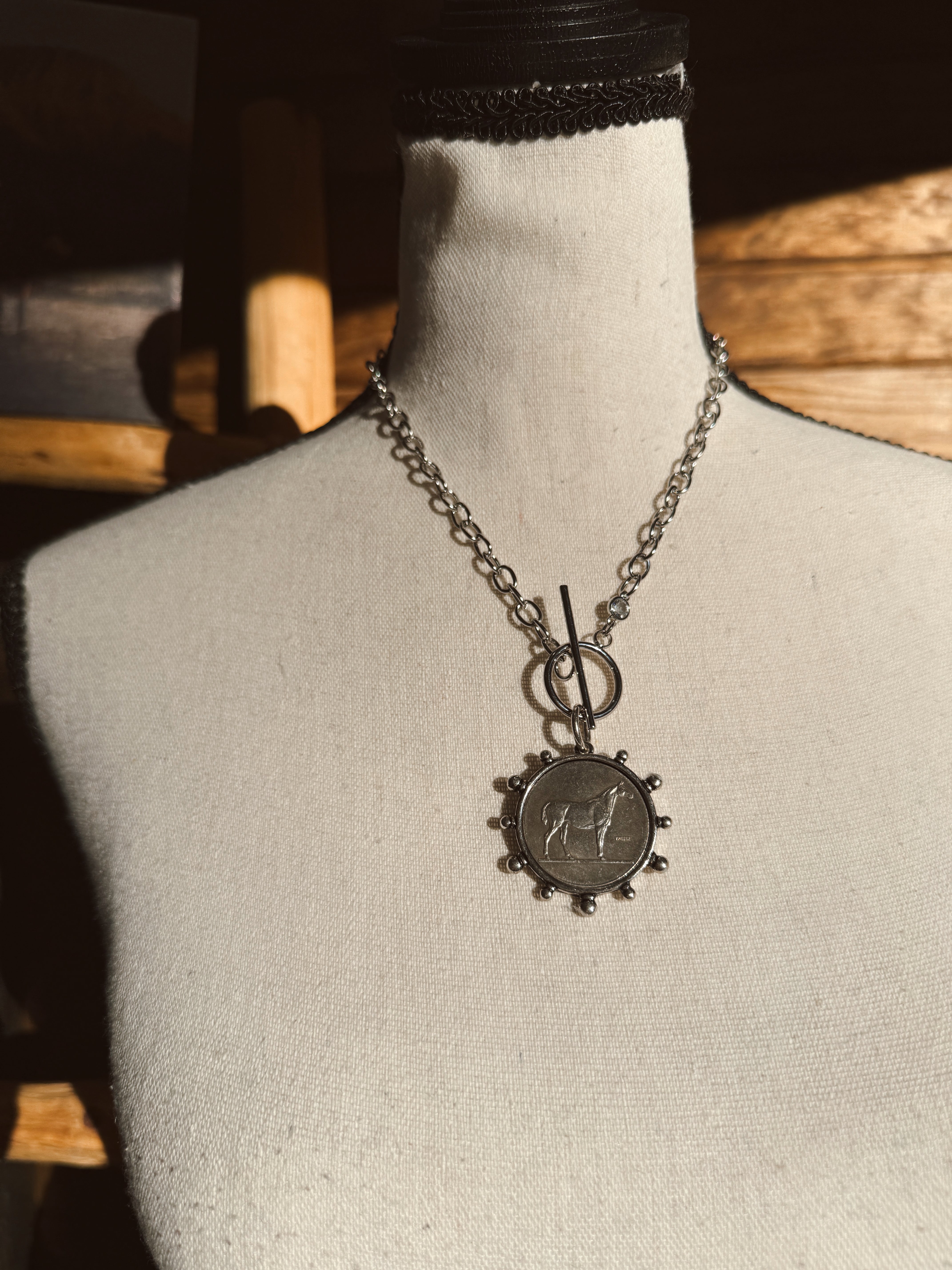 The Derby Coin Necklace - Silver