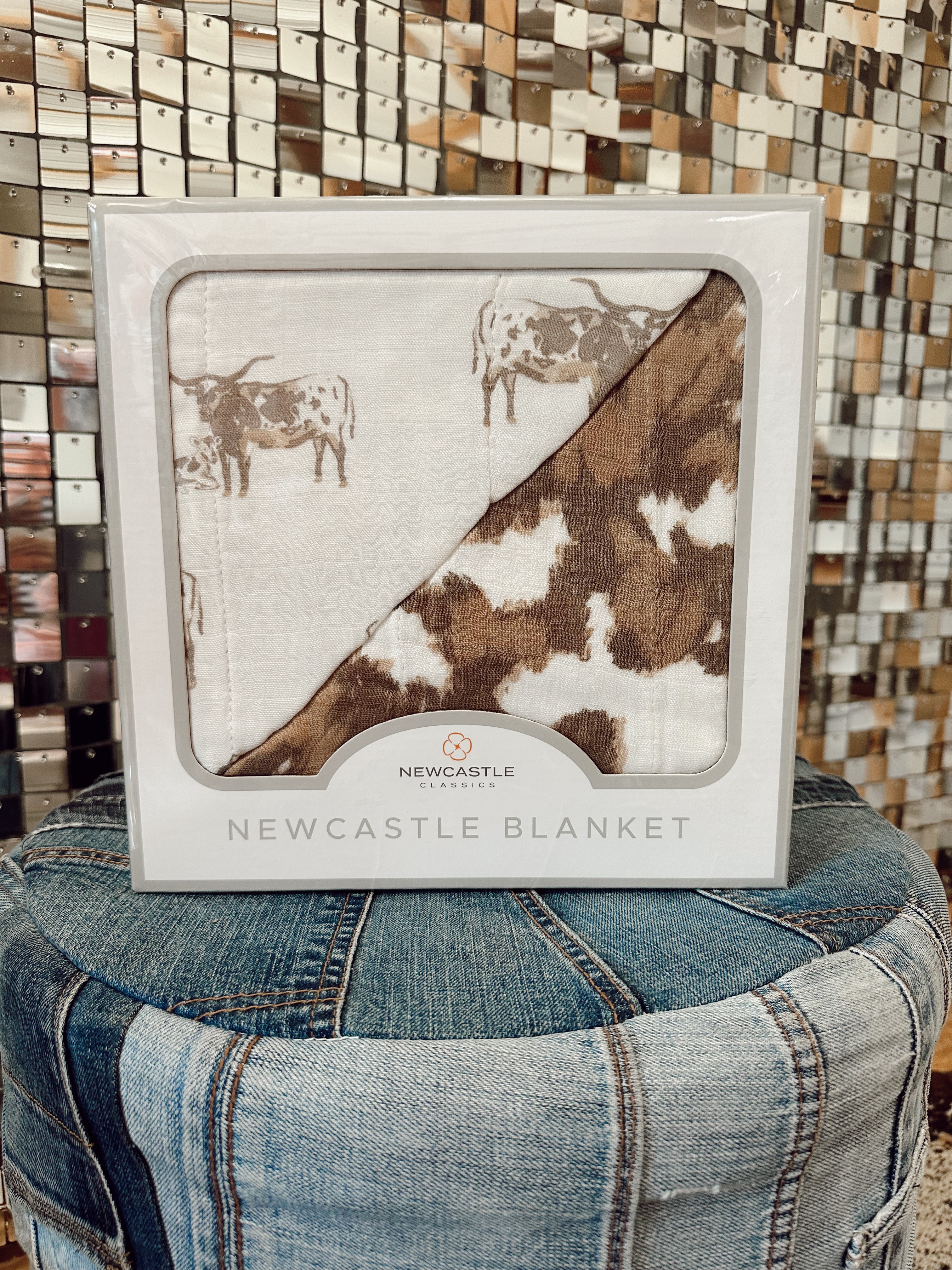 Cowhide discount fleece blanket