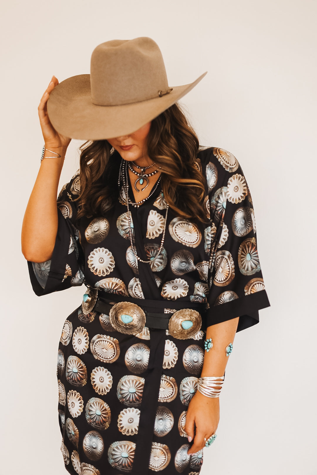 The Big Concho Kimono Wrap Dress