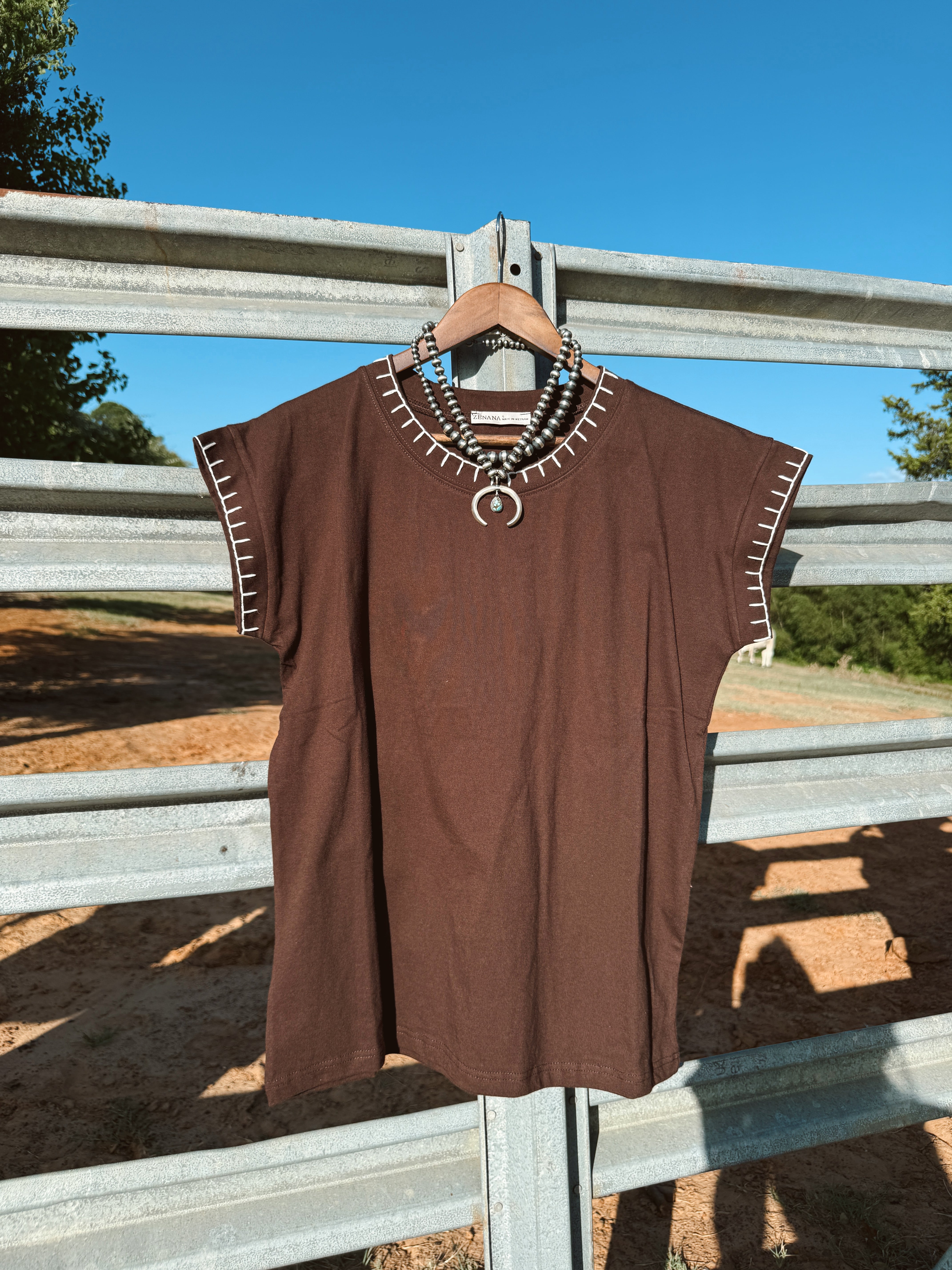 The Hallie Top - Brown