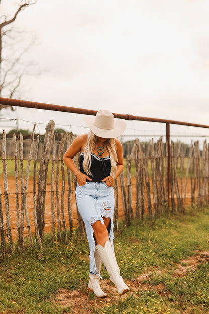 The Retro Denim Skirt