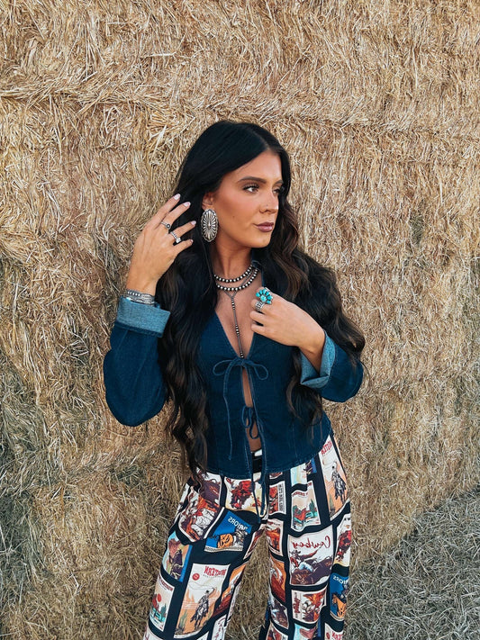 The Lasso Denim Top