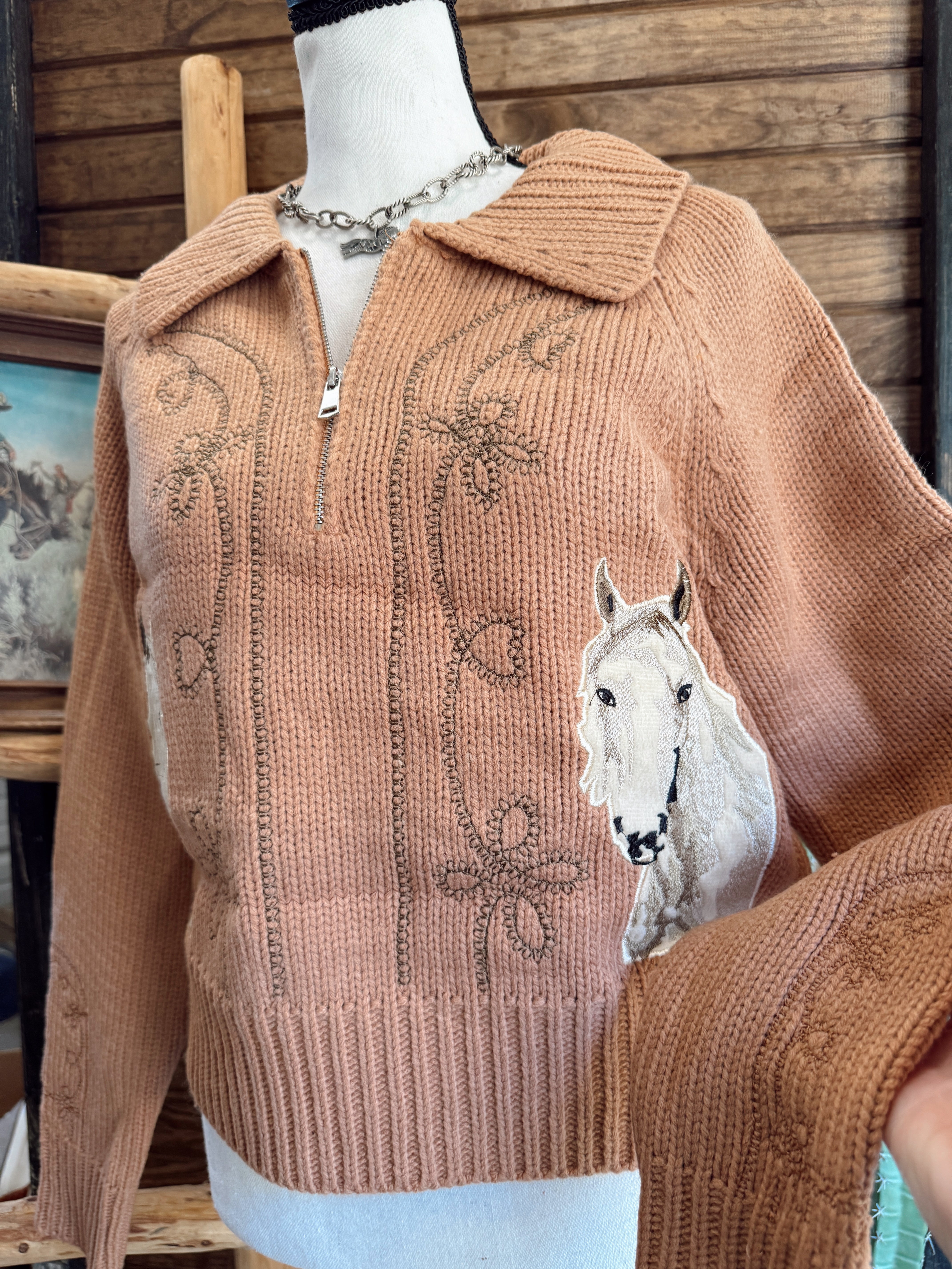 The Western Embroidered Zip Up